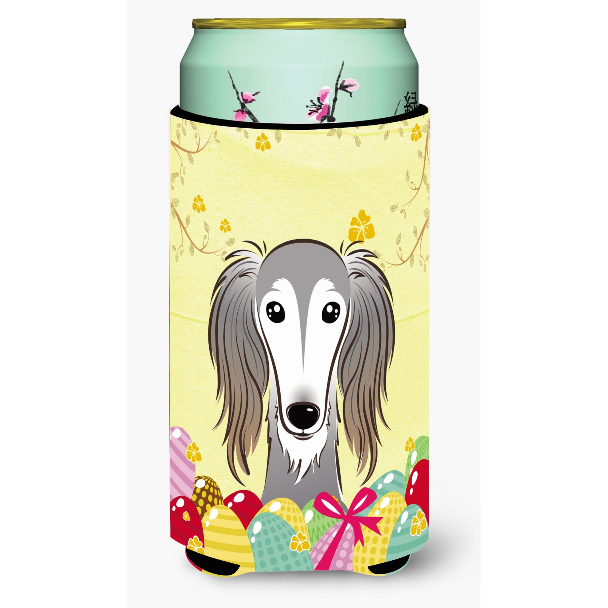 &quotCaroline's Treasures BB1911TBC "&quotSaluki Easter Egg Hunt"" Tall Boy Hugger Koozie, Multicolor"