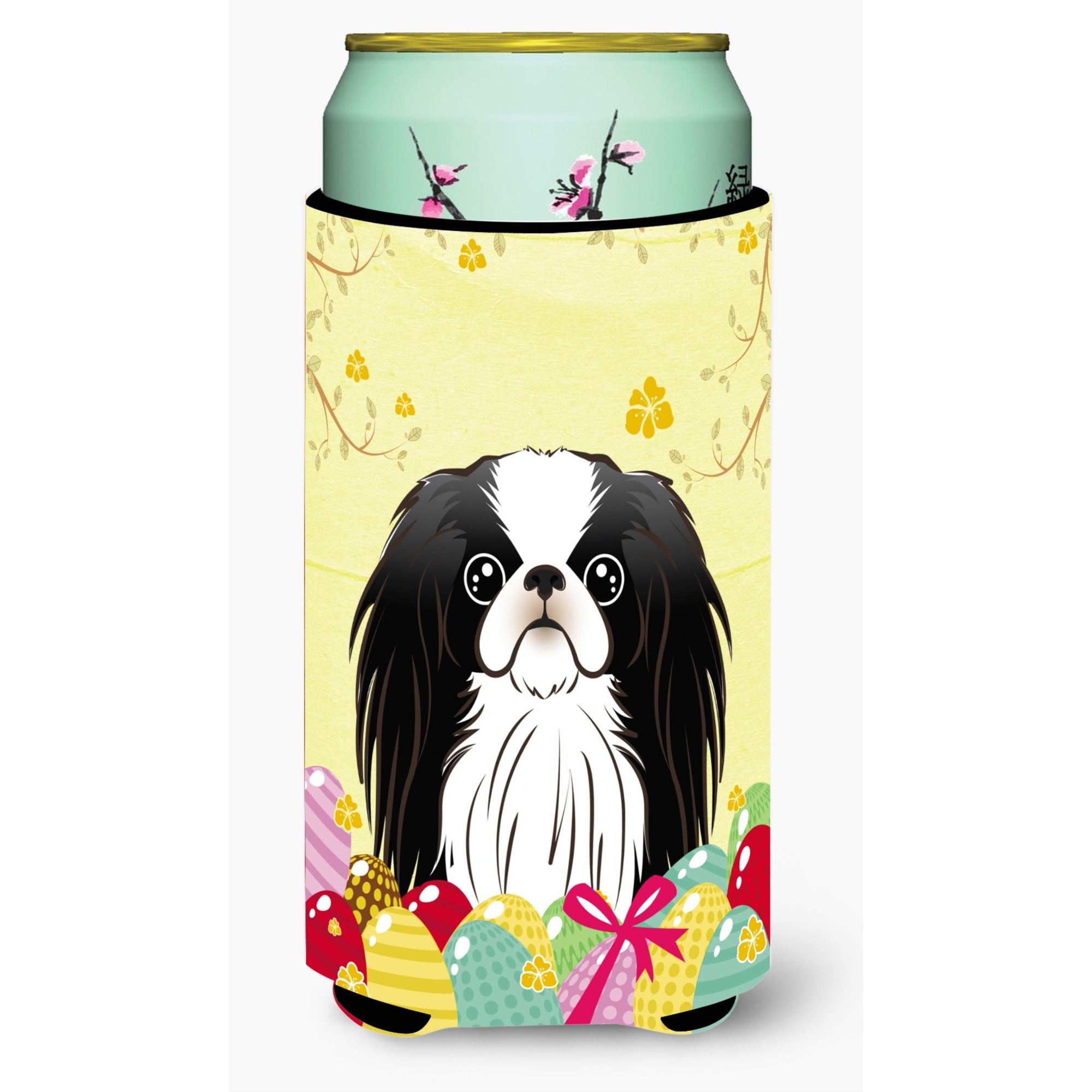 &quotCaroline's Treasures BB1912TBC "&quotJapanese Chin Easter Egg Hunt"" Tall Boy Hugger Koozie, Multicolor"