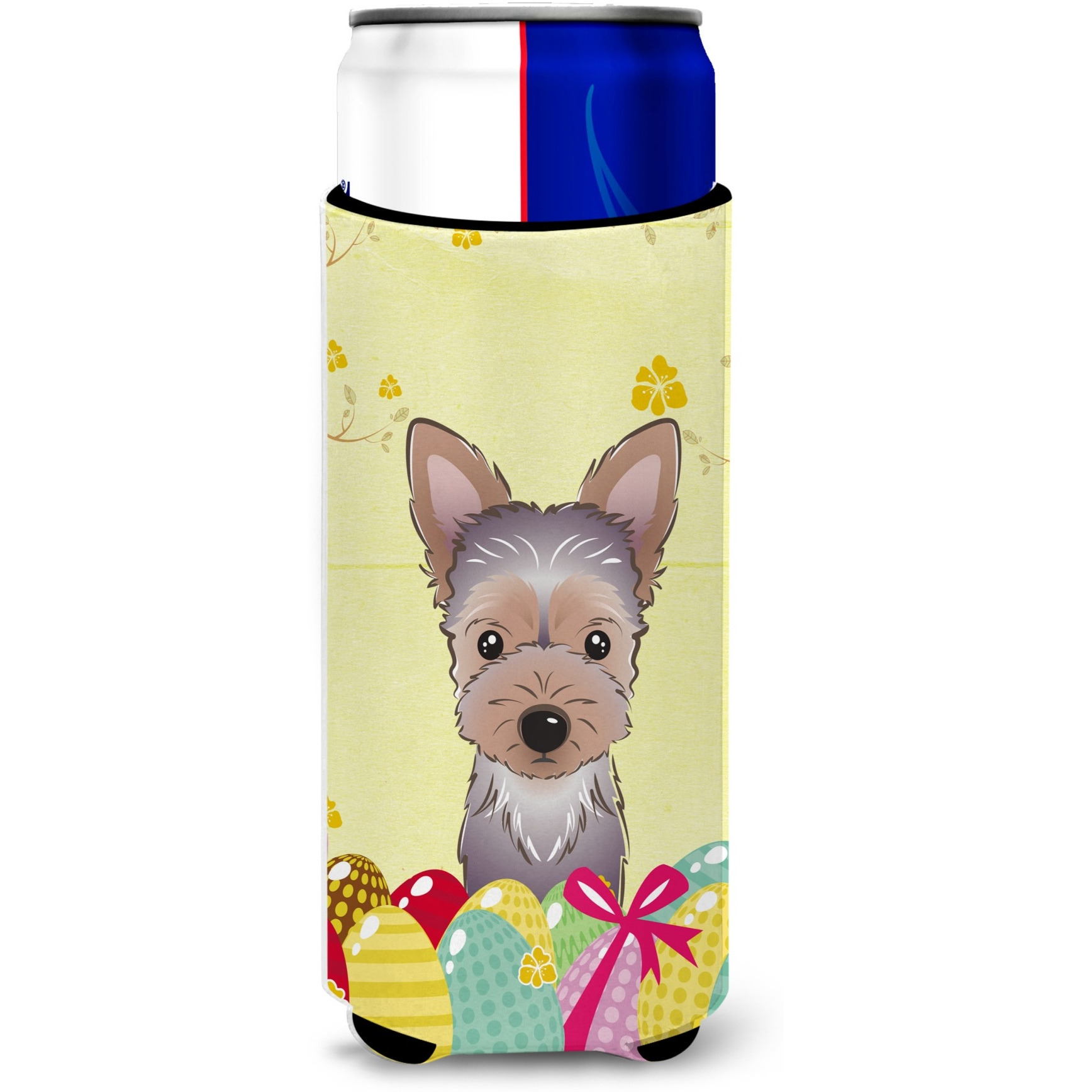 &quotCaroline's Treasures BB1914MUK "&quotYorkie Puppy Easter Egg Hunt Michelob Ultra Koozies for Slim Cans, Multicolor"