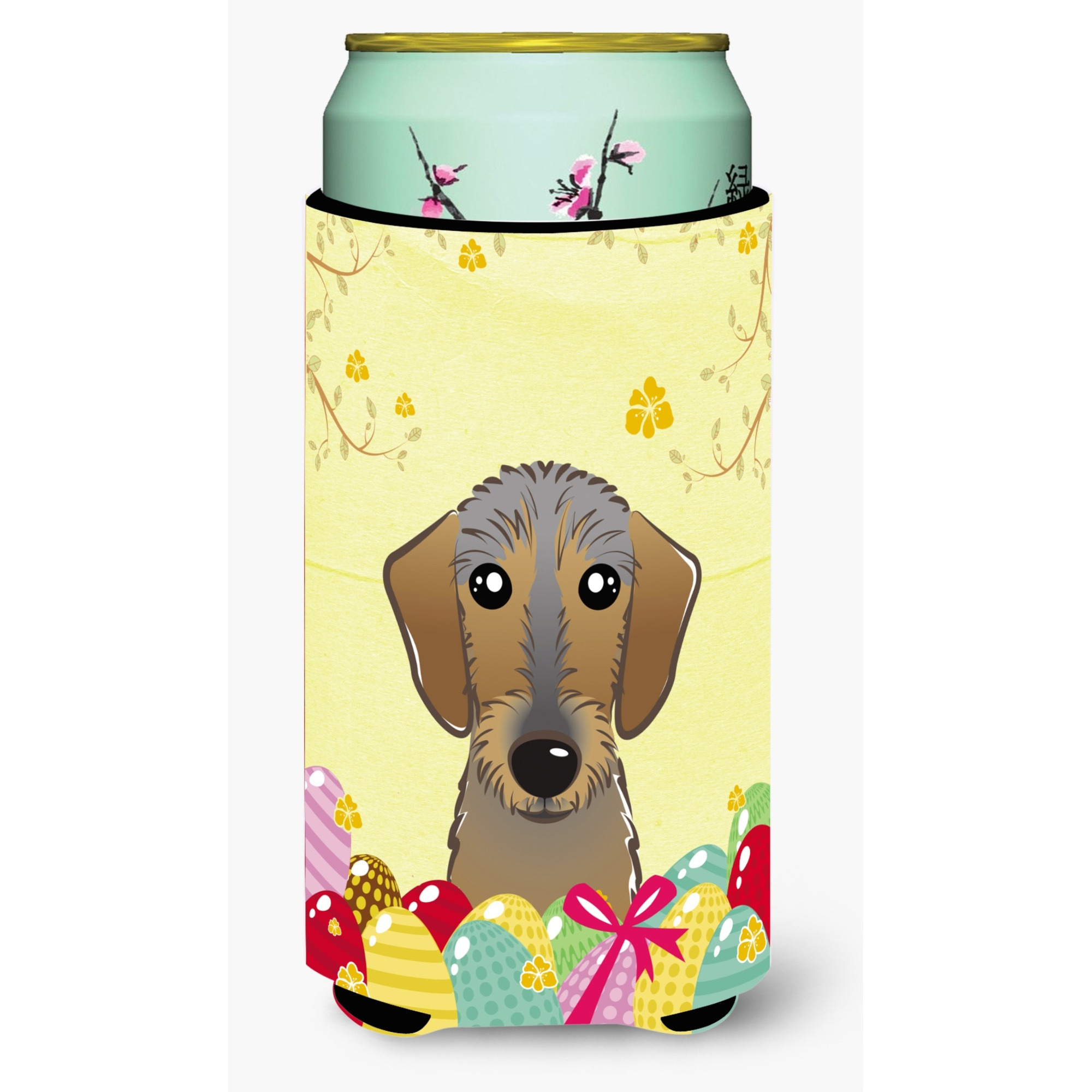 &quotCaroline's Treasures BB1915TBC "&quotWirehaired Dachshund Easter Egg Hunt"" Tall Boy Hugger Koozie, Multicolor"