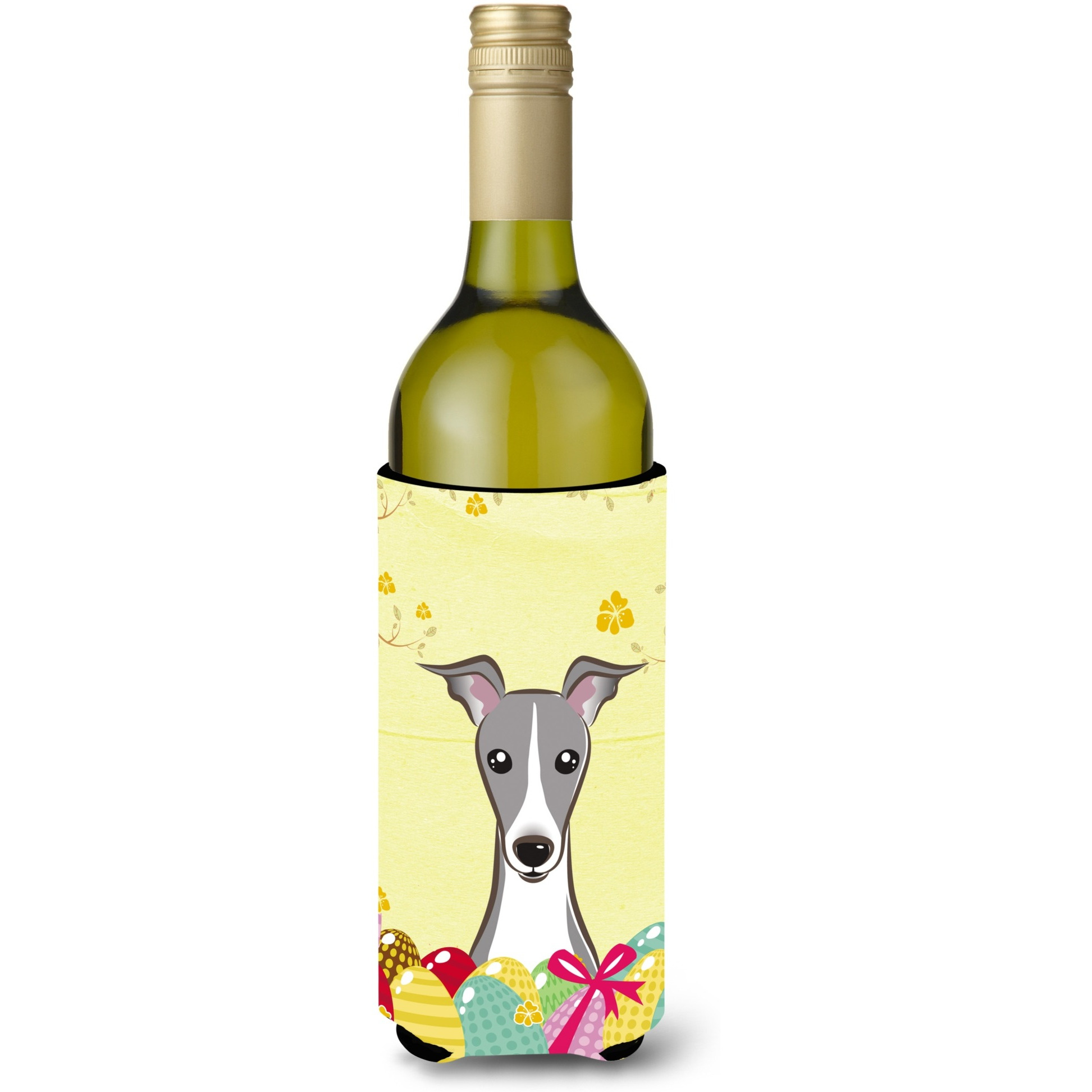 &quotCaroline's Treasures BB1918LITERK "&quotItalian Greyhound Easter Egg Hunt"" Wine Bottle Hugger Koozie, 750ml, Multicolor"