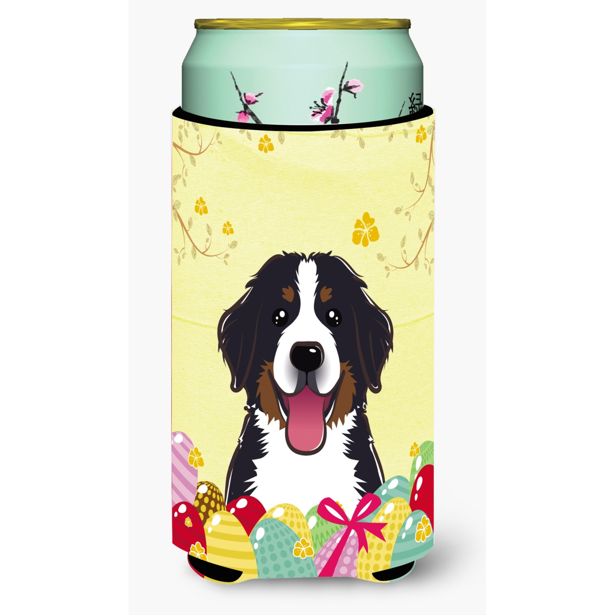 &quotCaroline's Treasures BB1919TBC "&quotBernese Mountain Dog Easter Egg Hunt"" Tall Boy Hugger Koozie, Multicolor"