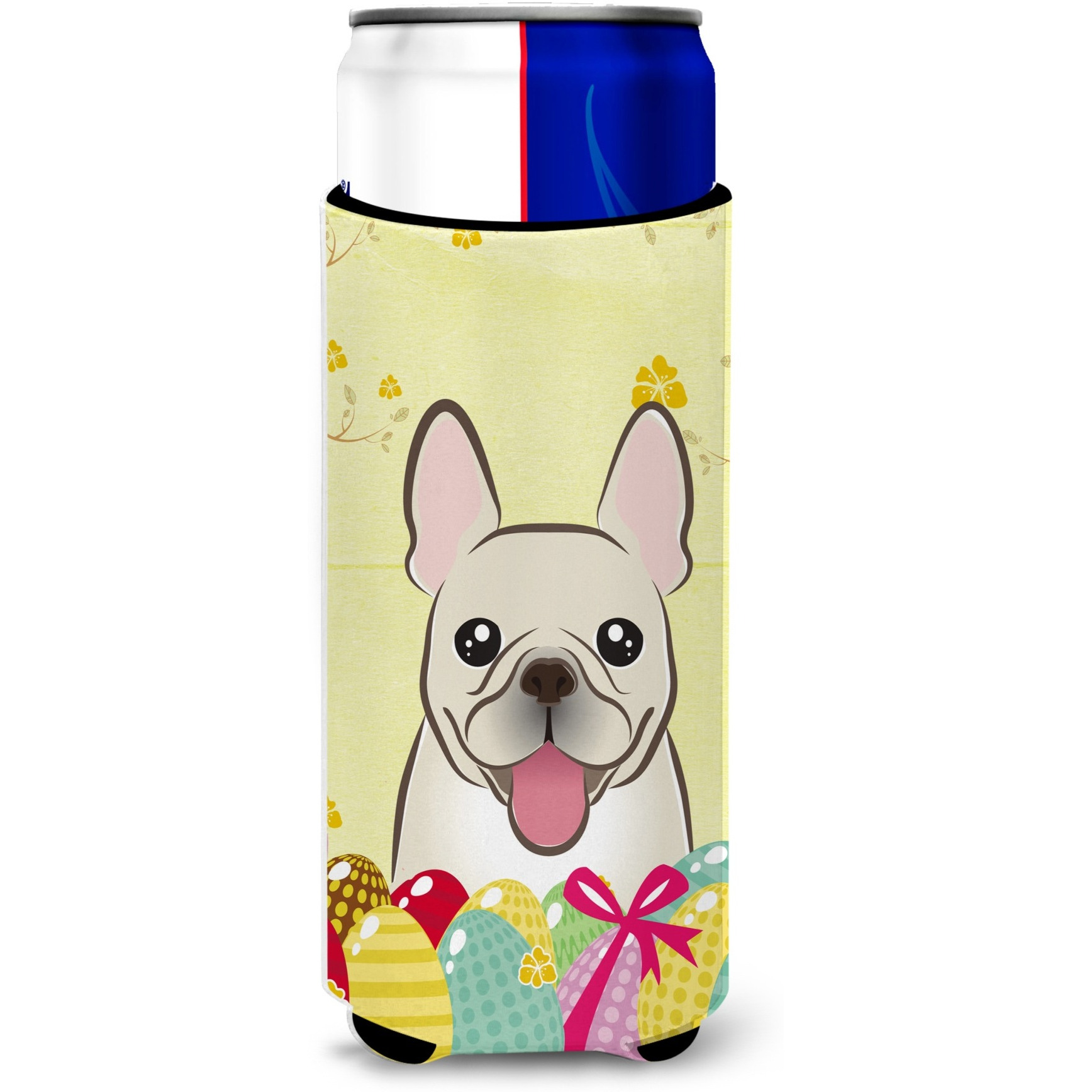 &quotCaroline's Treasures BB1920MUK "&quotFrench Bulldog Easter Egg Hunt Michelob Ultra Koozies for Slim Cans, Multicolor"