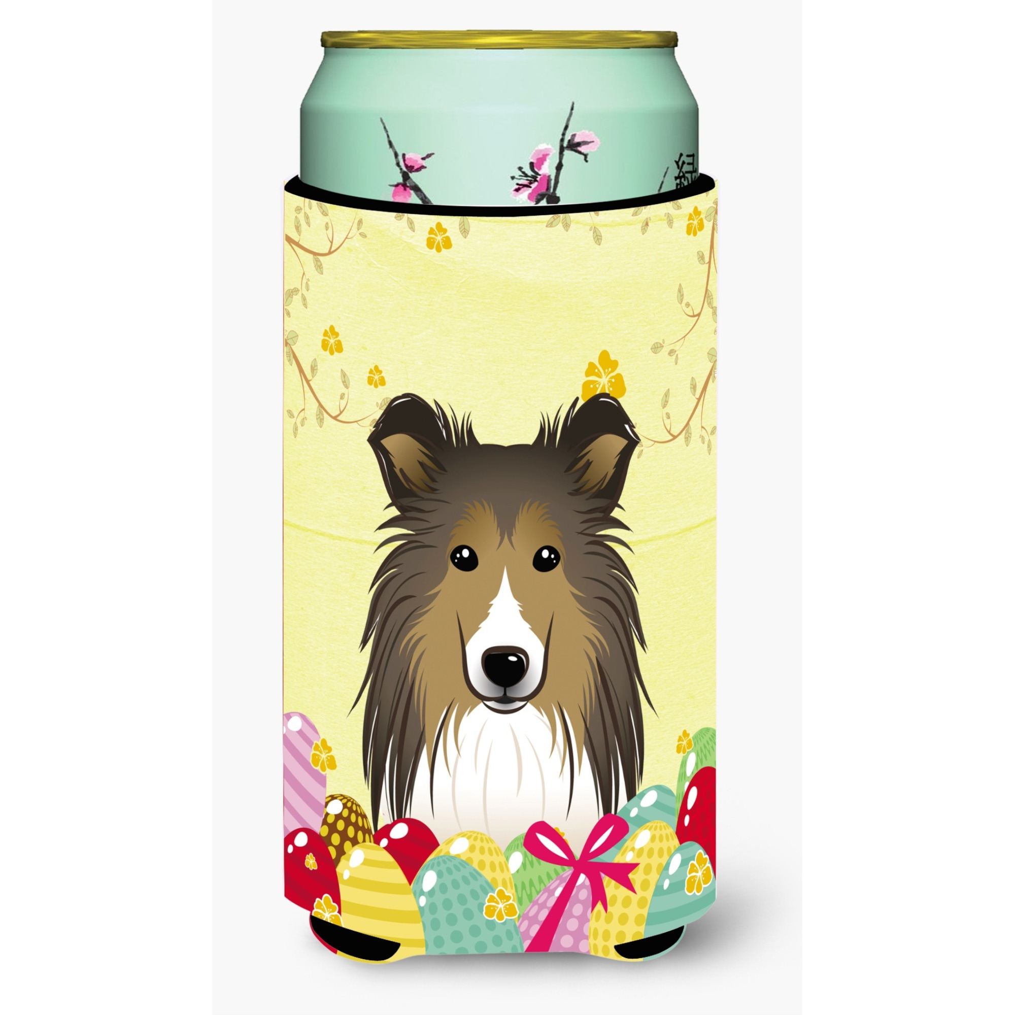 &quotCaroline's Treasures BB1924TBC "&quotSheltie Easter Egg Hunt"" Tall Boy Hugger Koozie, Multicolor"