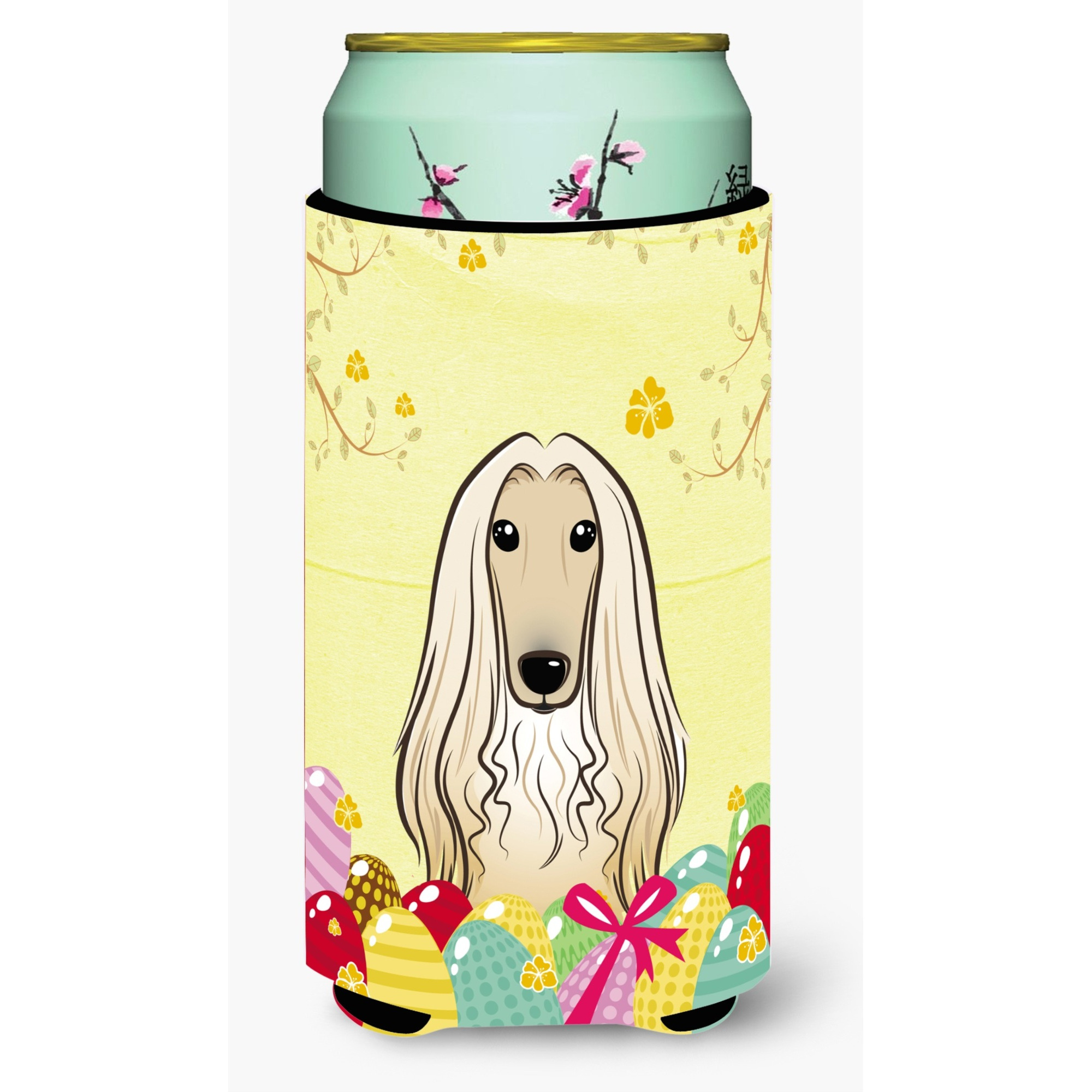 &quotCaroline's Treasures BB1926TBC "&quotAfghan Hound Easter Egg Hunt"" Tall Boy Hugger Koozie, Multicolor"