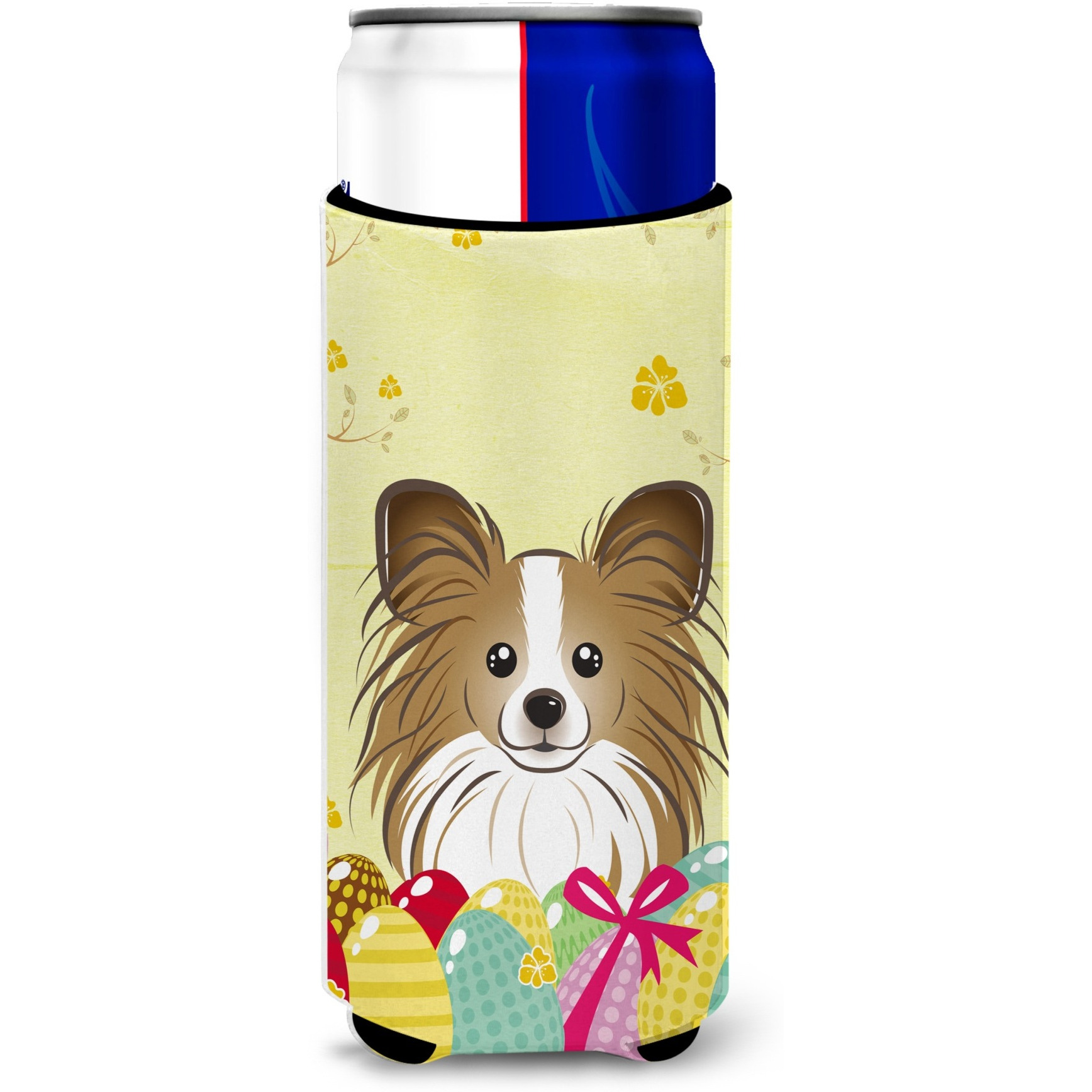 &quotCaroline's Treasures BB1930MUK "&quotPapillion Easter Egg Hunt Michelob Ultra Koozies for Slim Cans, Multicolor"