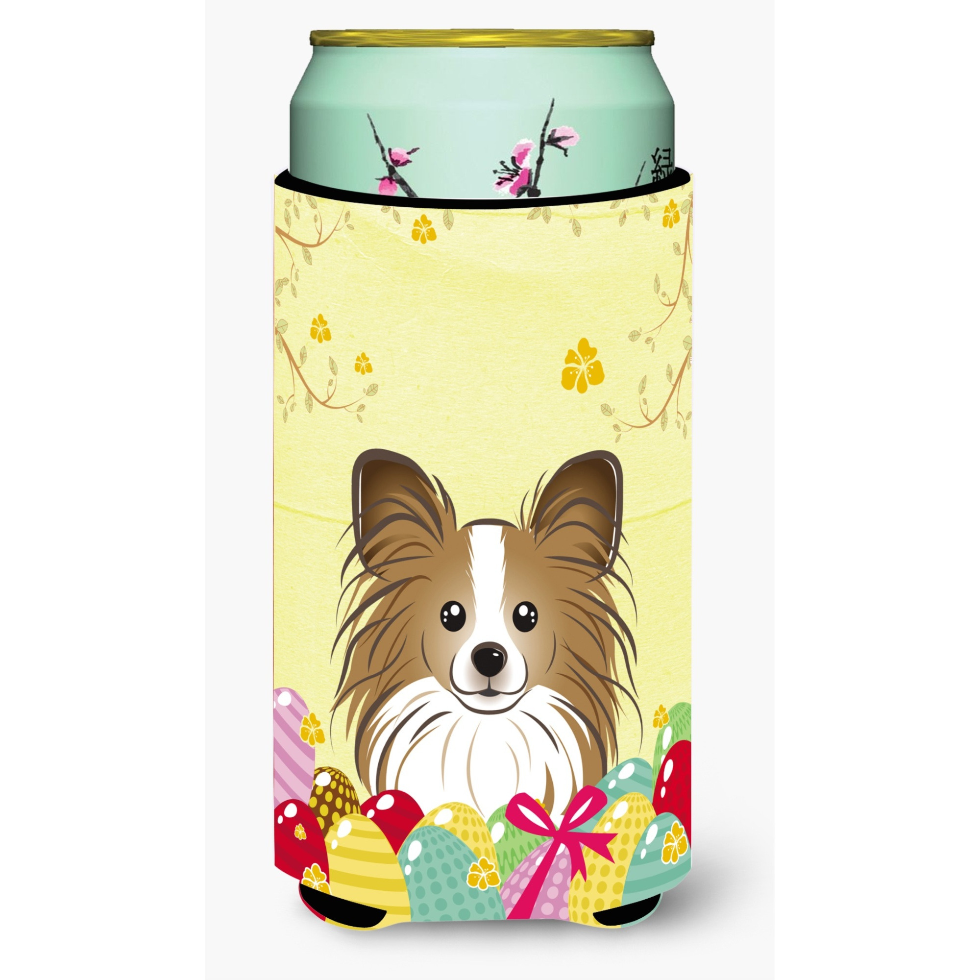 &quotCaroline's Treasures BB1930TBC "&quotPapillion Easter Egg Hunt"" Tall Boy Hugger Koozie, Multicolor"