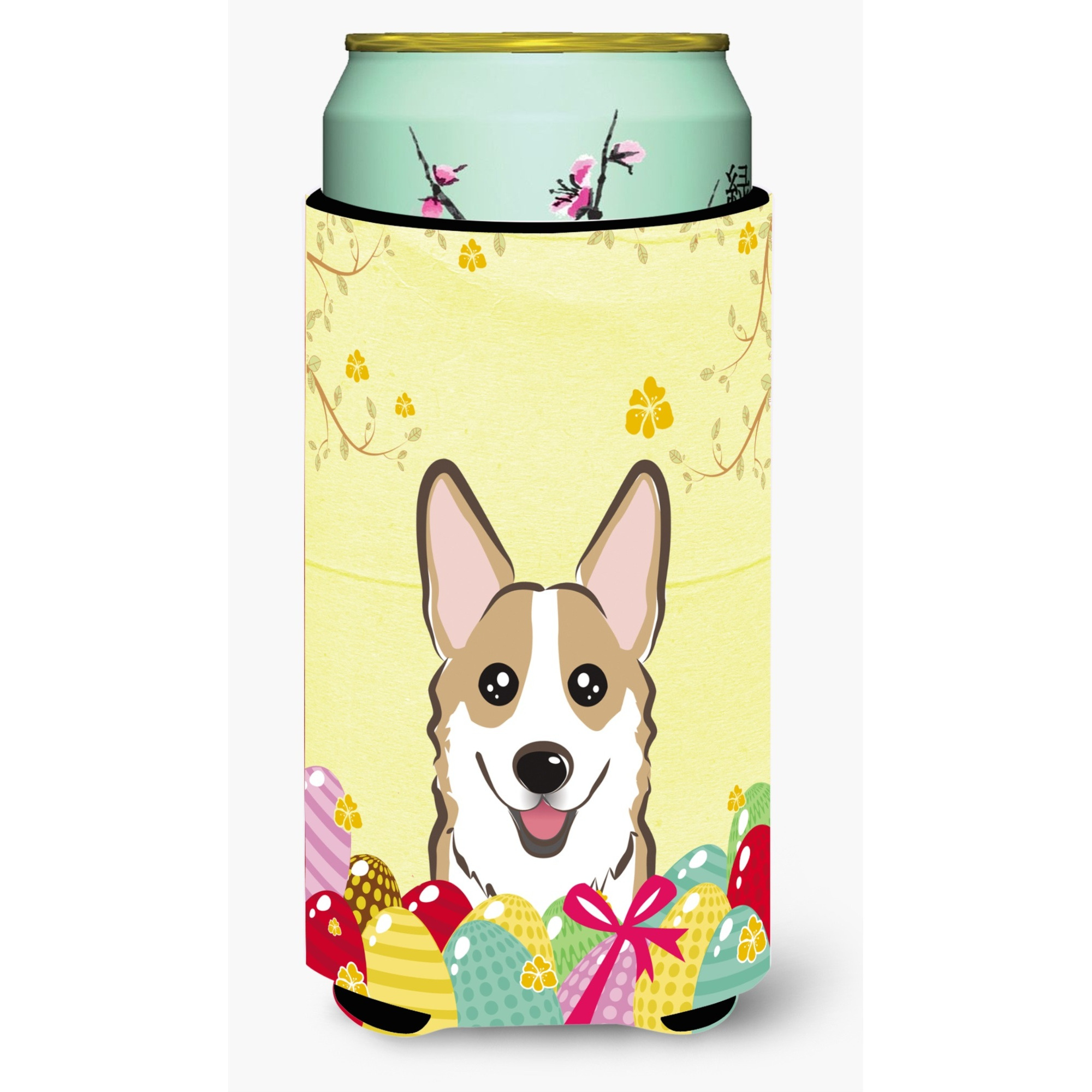 &quotCaroline's Treasures BB1935TBC "&quotSable Corgi Easter Egg Hunt"" Tall Boy Hugger Koozie, Multicolor"