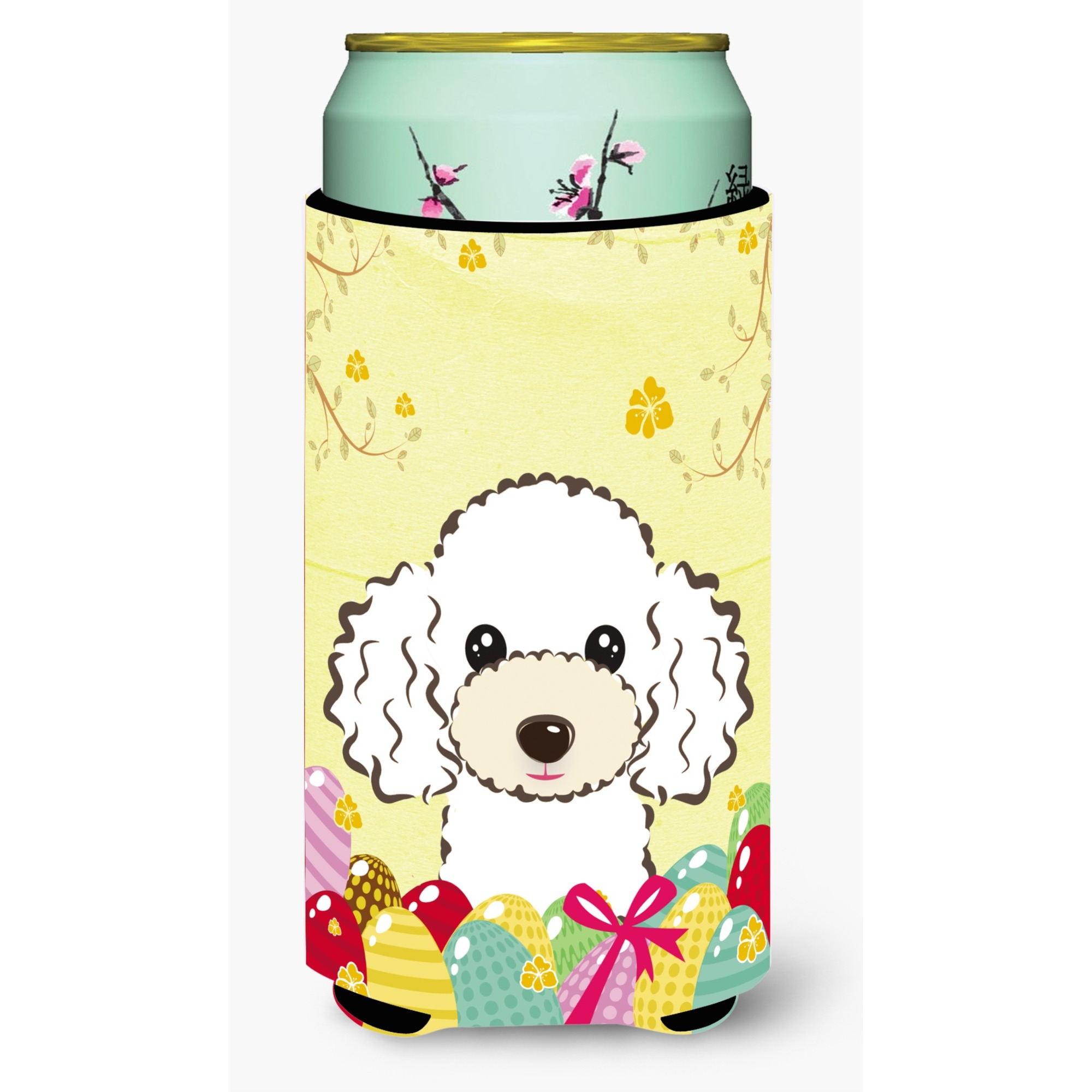 &quotCaroline's Treasures BB1939TBC "&quotWhite Poodle Easter Egg Hunt"" Tall Boy Hugger Koozie, Multicolor"