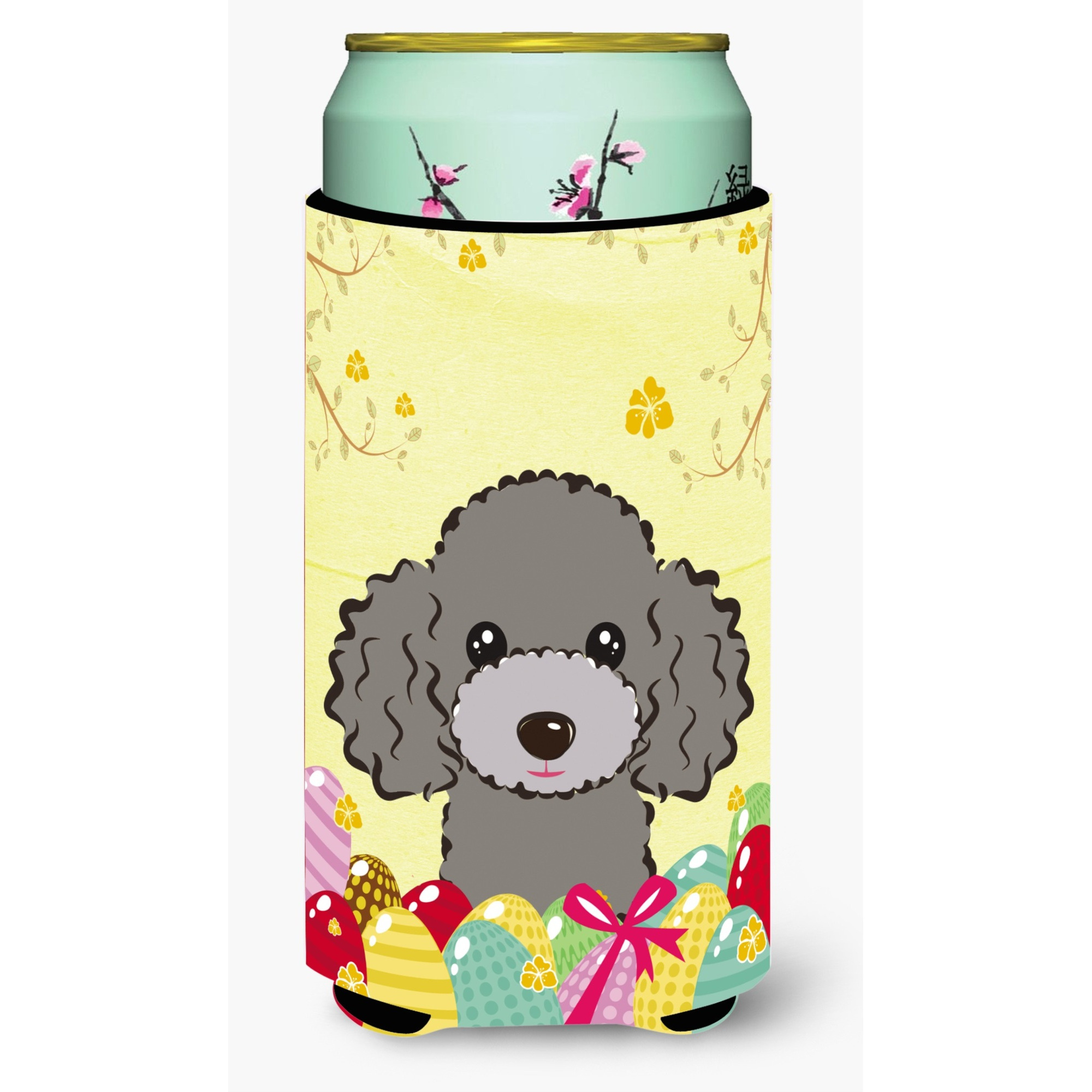 &quotCaroline's Treasures BB1941TBC "&quotSilver Gray Poodle Easter Egg Hunt"" Tall Boy Hugger Koozie, Multicolor"