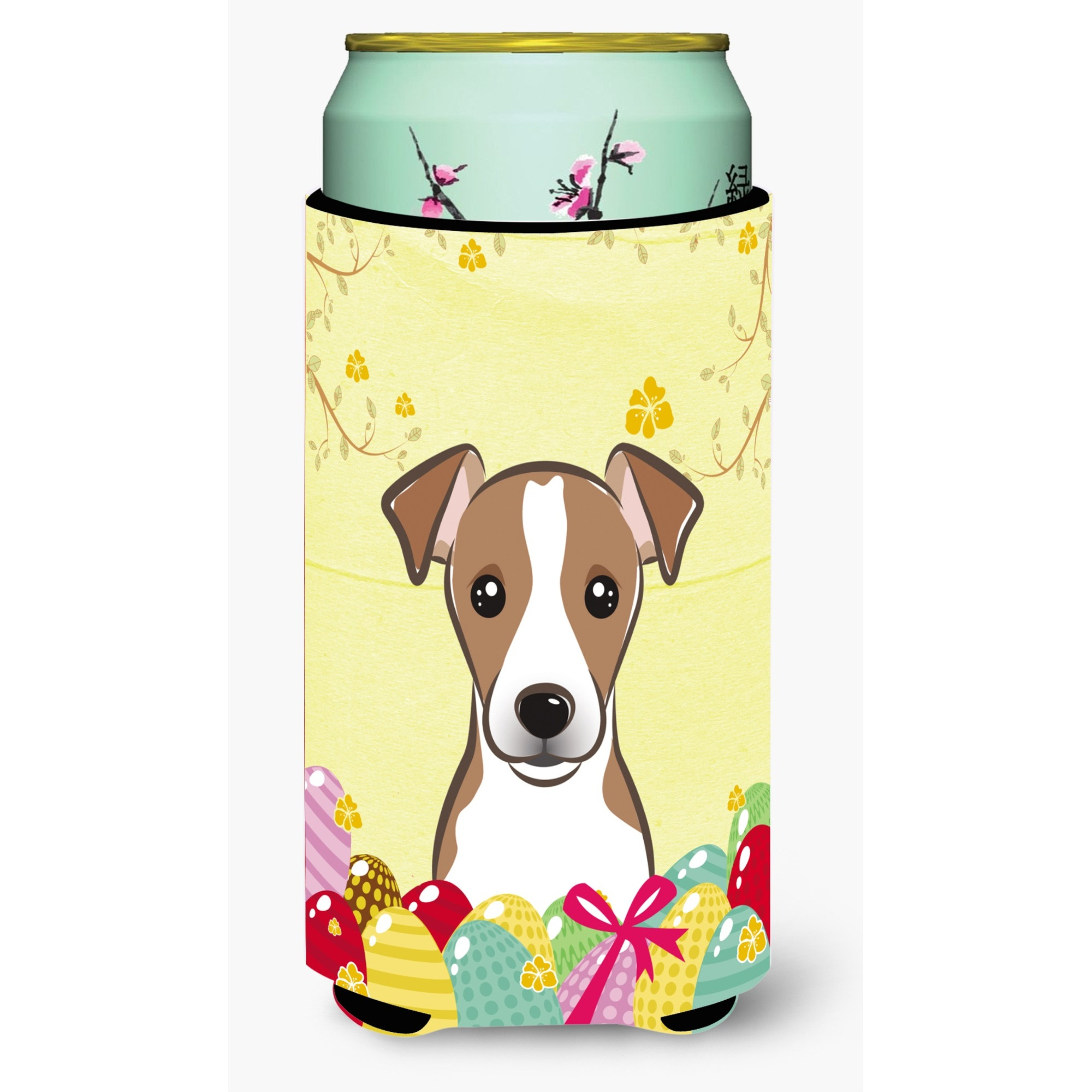 &quotCaroline's Treasures BB1942TBC "&quotJack Russell Terrier Easter Egg Hunt"" Tall Boy Hugger Koozie, Multicolor"