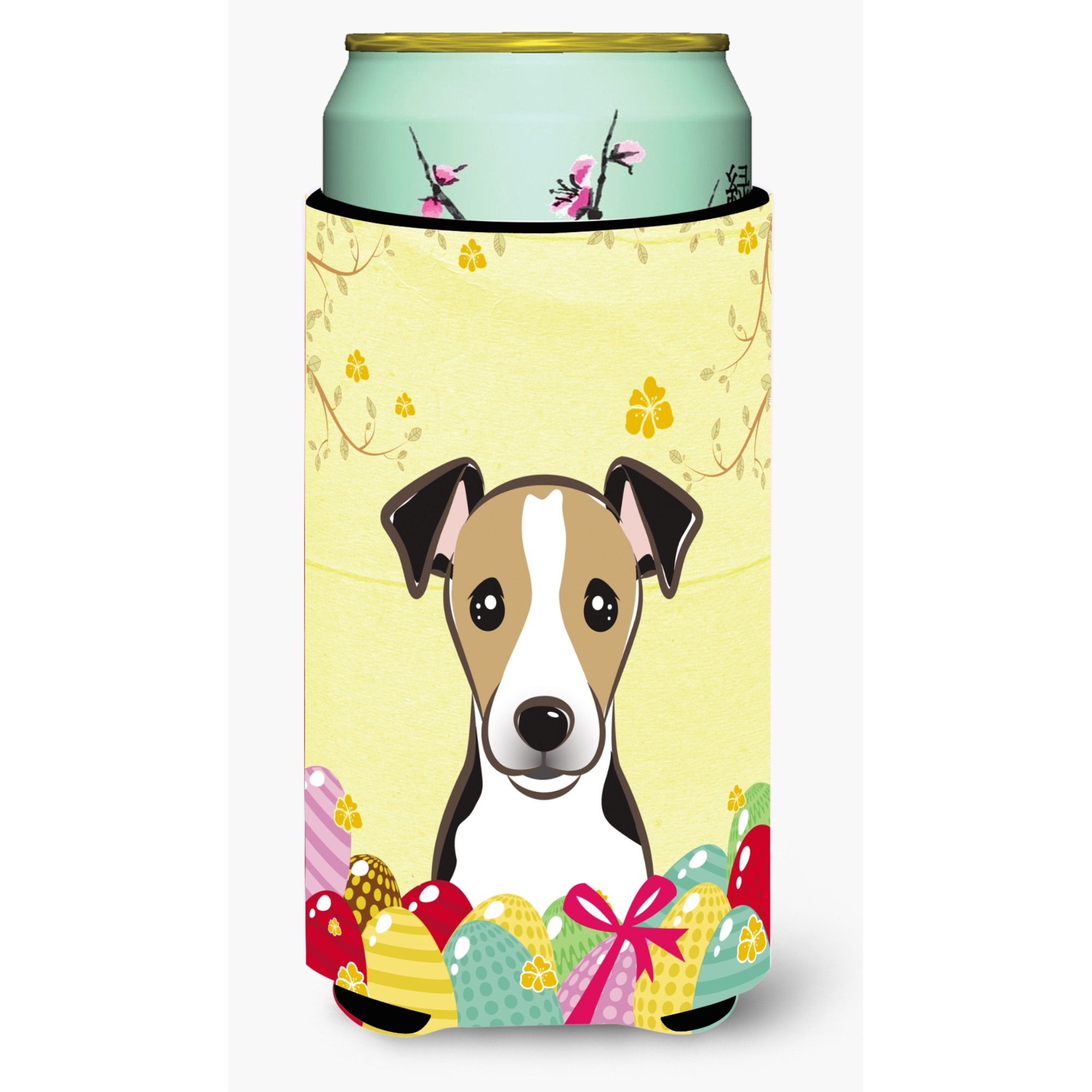 &quotCaroline's Treasures BB1943TBC "&quotJack Russell Terrier Easter Egg Hunt"" Tall Boy Hugger Koozie, Multicolor"