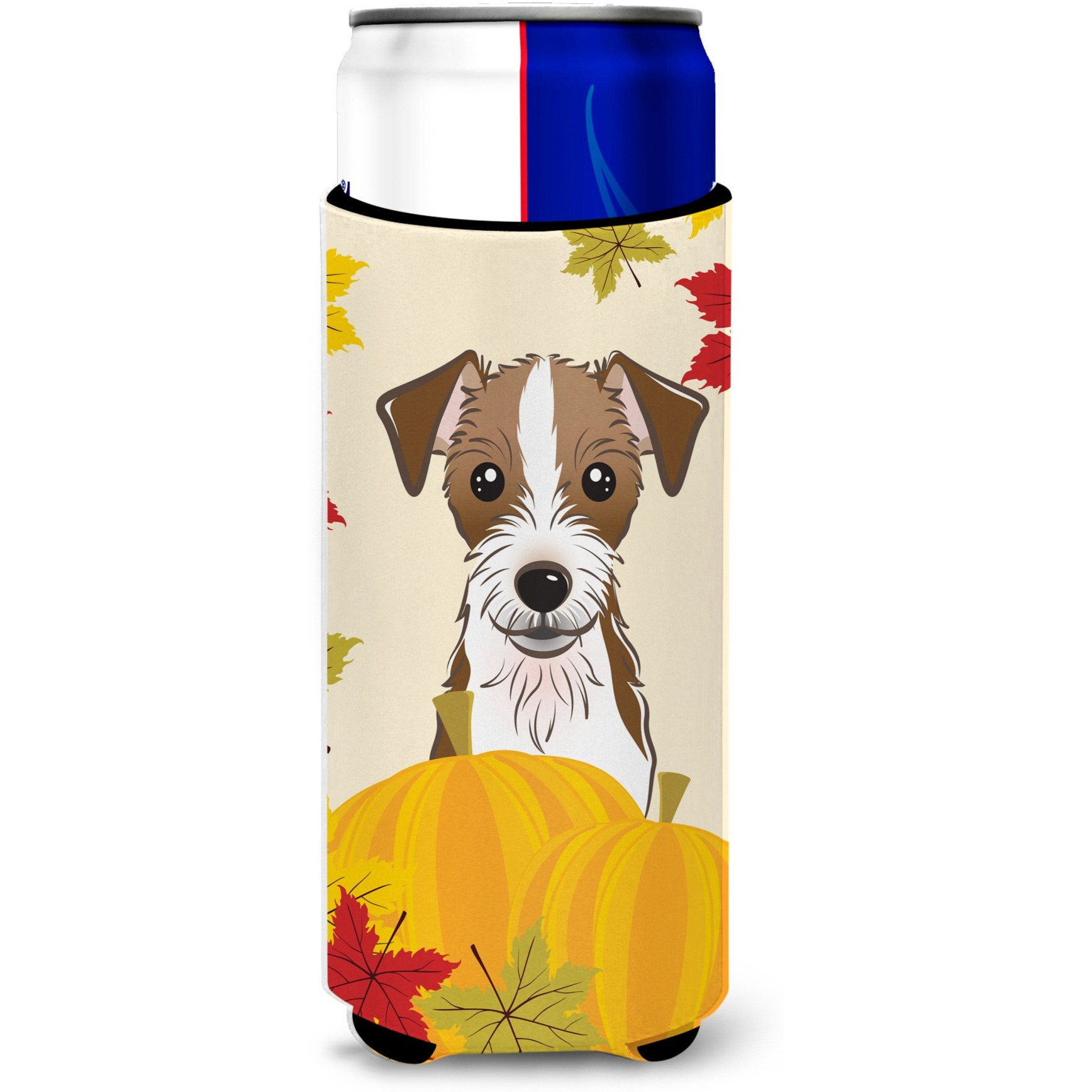 &quotCaroline's Treasures BB2008MUK "&quotJack Russell Terrier Thanksgiving Michelob Ultra Koozies for Slim Cans, Multicolor"