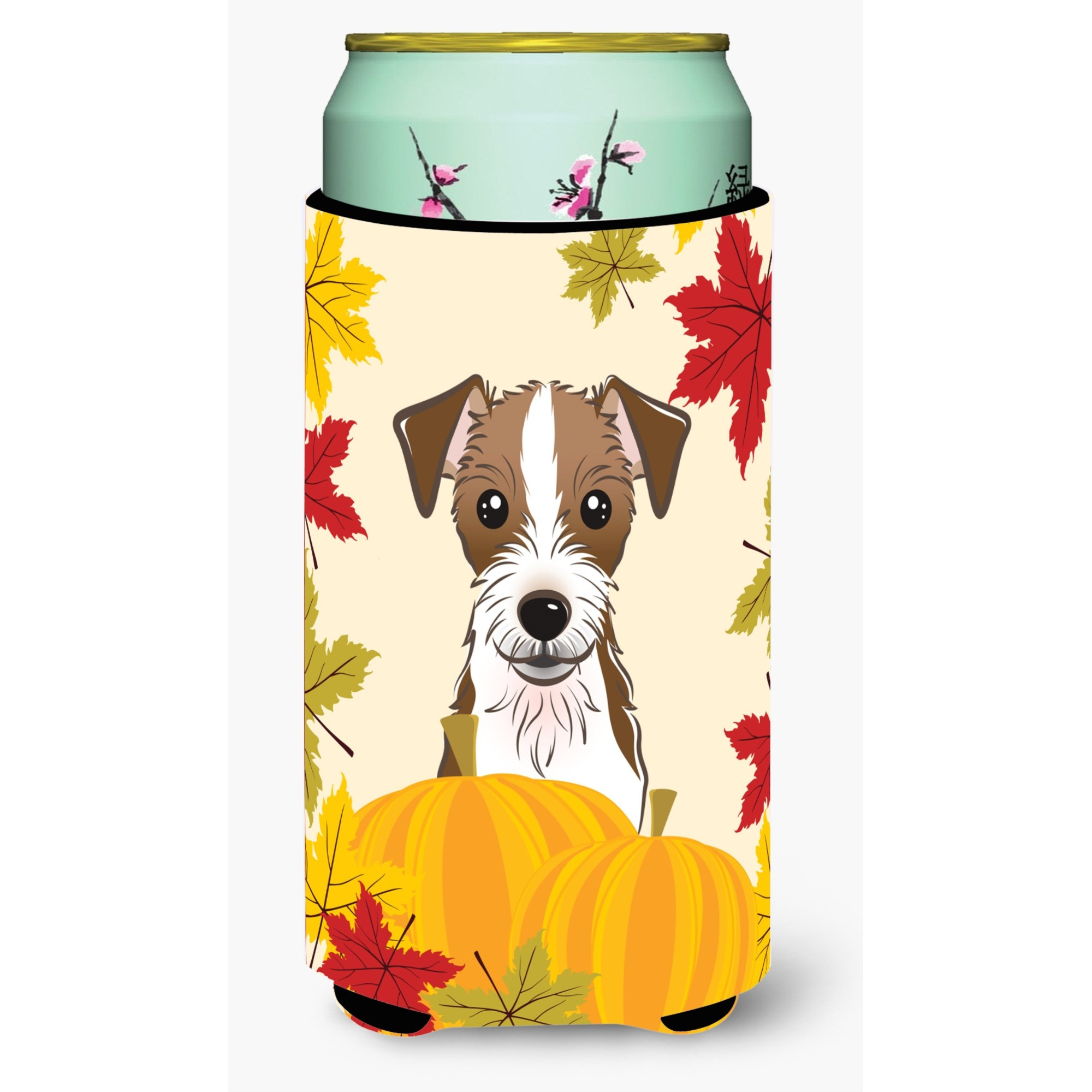&quotCaroline's Treasures BB2008TBC "&quotJack Russell Terrier Thanksgiving"" Tall Boy Hugger Koozie, Multicolor"