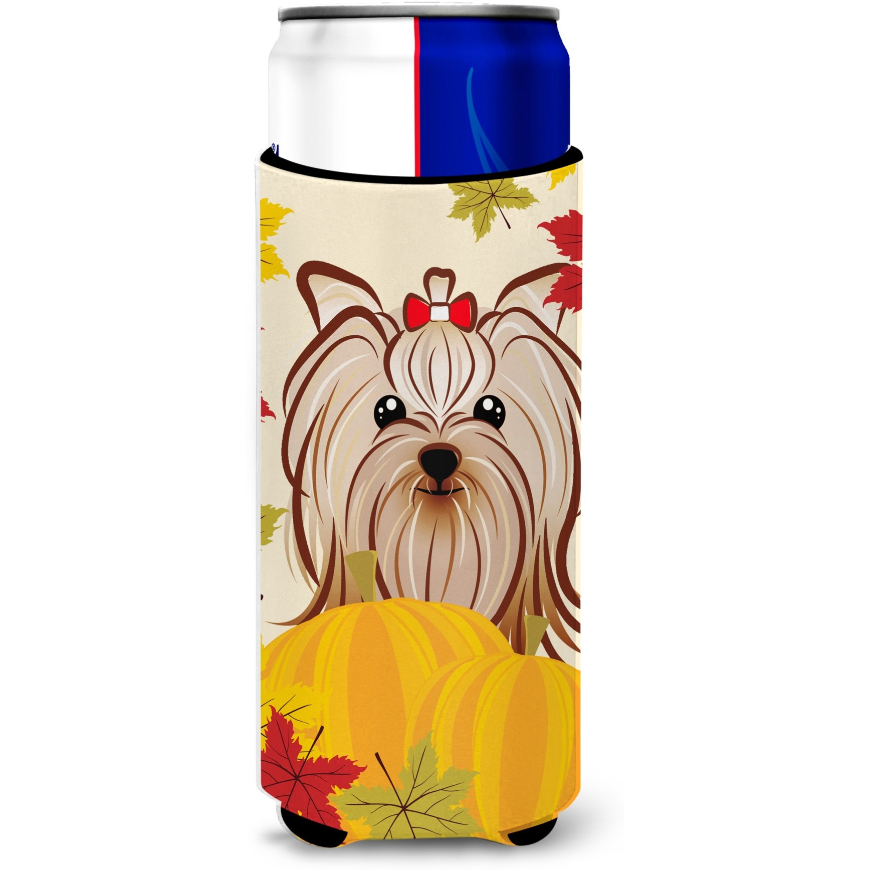 &quotCaroline's Treasures BB2010MUK "&quotYorkie Yorkshire Terrier Thanksgiving Michelob Ultra Koozies for Slim Cans, Multicolor"