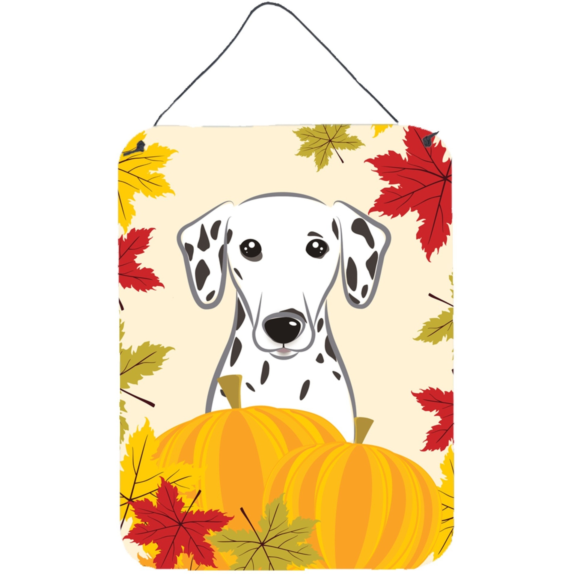 &quotCaroline's Treasures Dalmatian Thanksgiving Wall or Door Hanging Prints BB2016DS1216, 16HX12W, Multicolor"