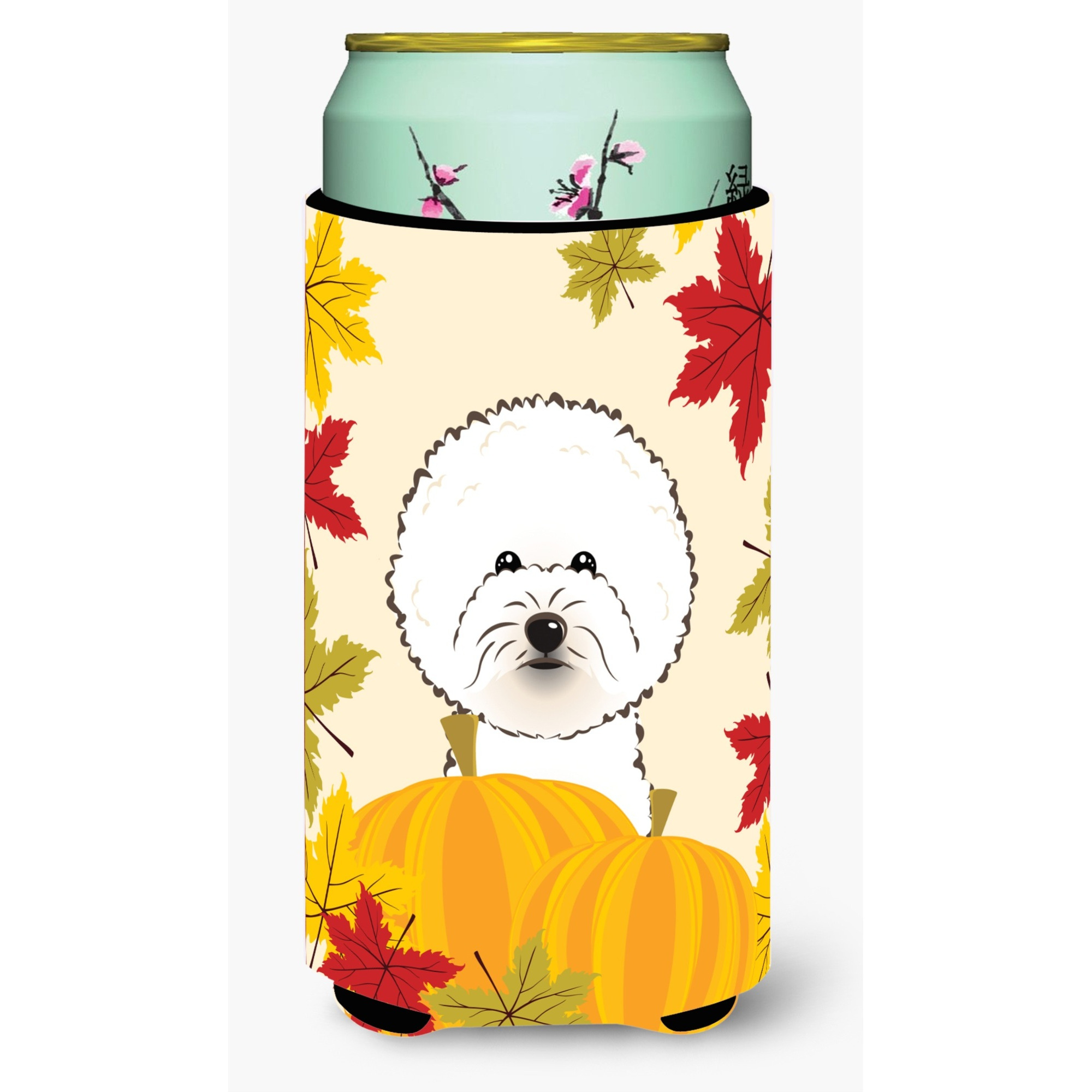 &quotCaroline's Treasures BB2023TBC "&quotBichon Frise Thanksgiving"" Tall Boy Hugger Koozie, Multicolor"
