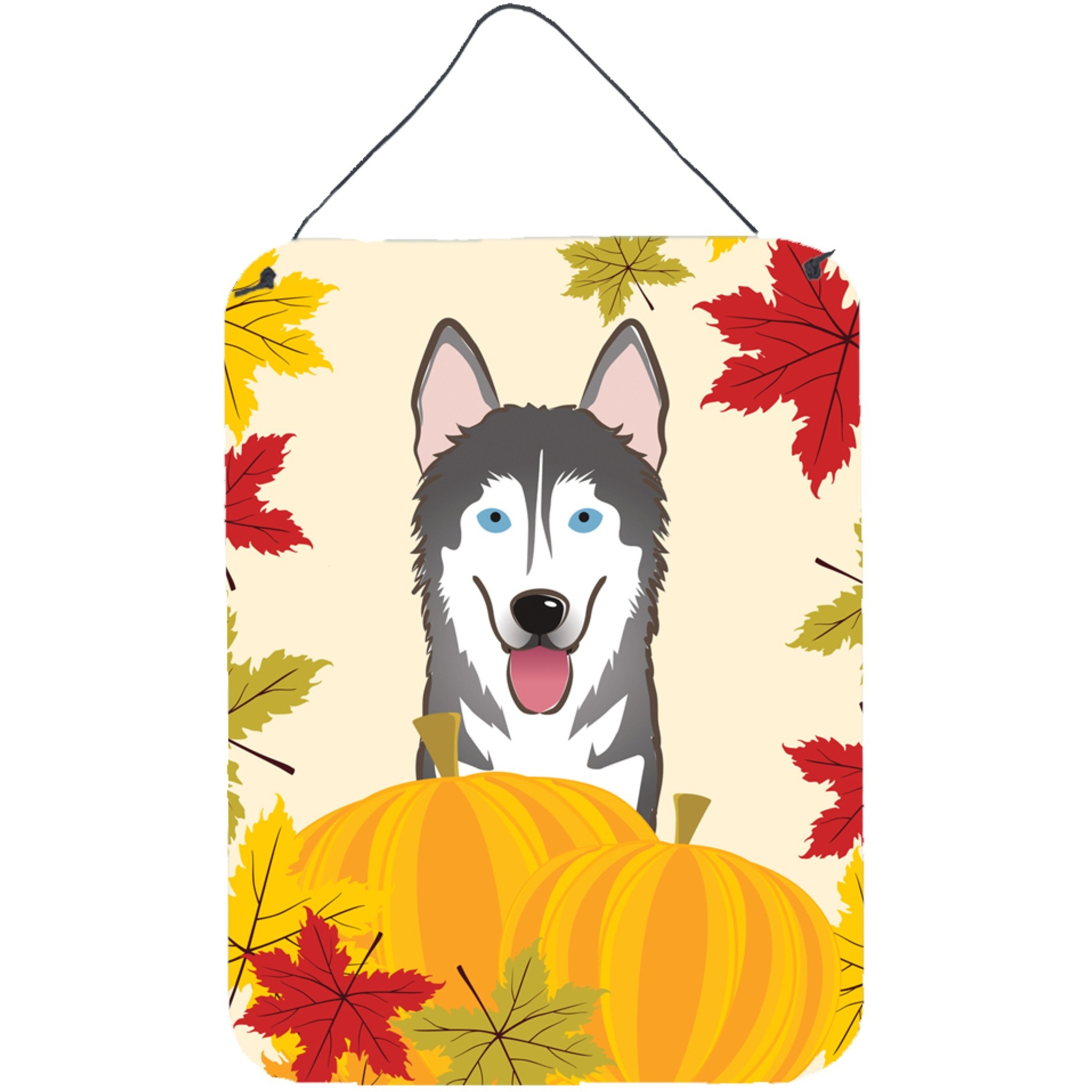 &quotCaroline's Treasures Alaskan Malamute Thanksgiving Wall or Door Hanging Prints BB2024DS1216, 16HX12W, Multicolor"
