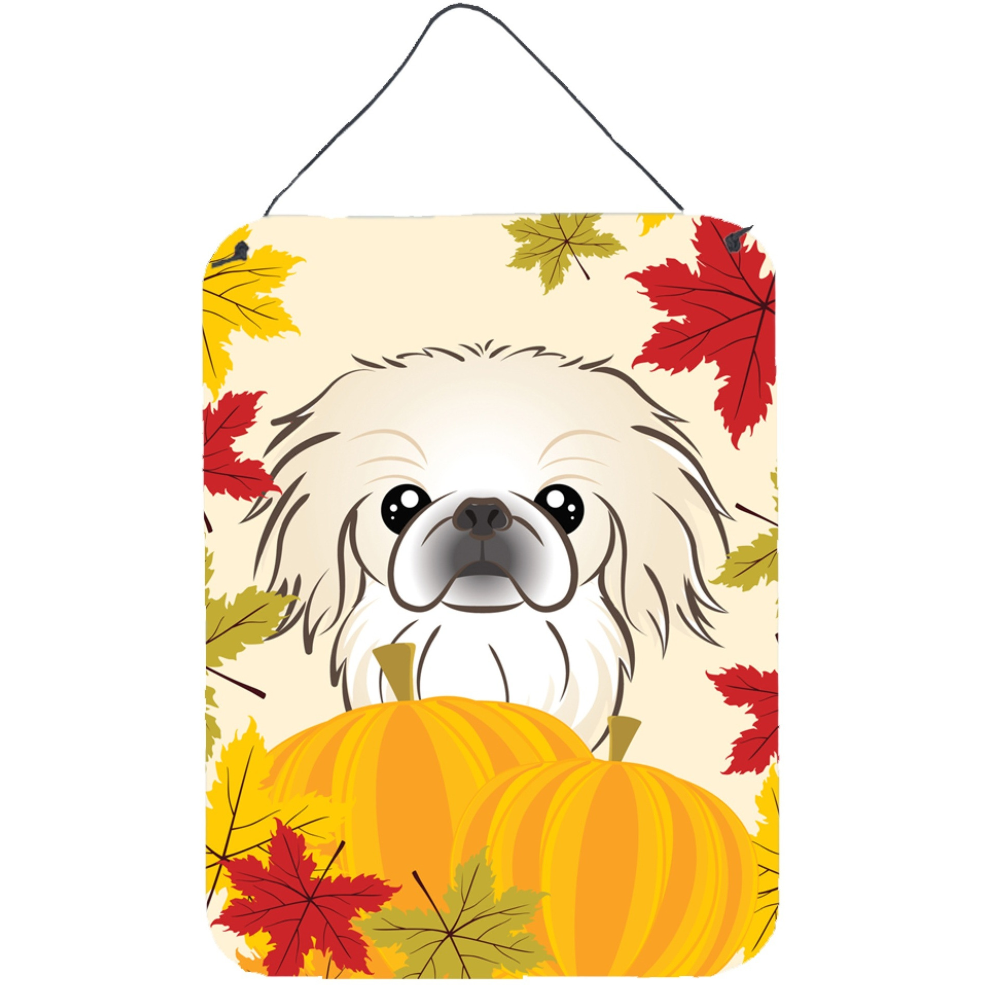 &quotCaroline's Treasures Pekingese Thanksgiving Wall or Door Hanging Prints BB2027DS1216, 16HX12W, Multicolor"