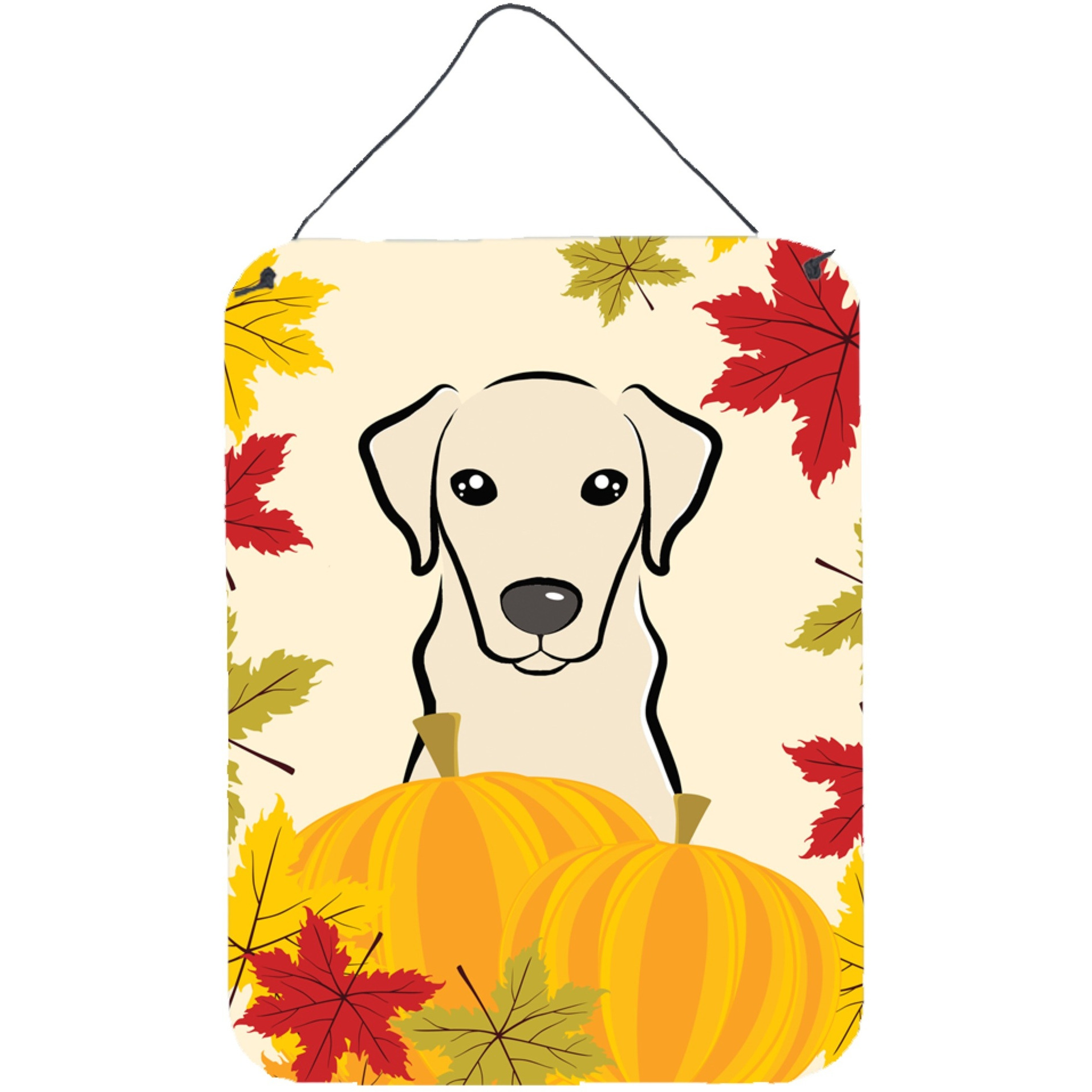 &quotCaroline's Treasures Yellow Labrador Thanksgiving Wall or Door Hanging Prints BB2028DS1216, 16"&quotH x 12"&quotW, Multicolor"