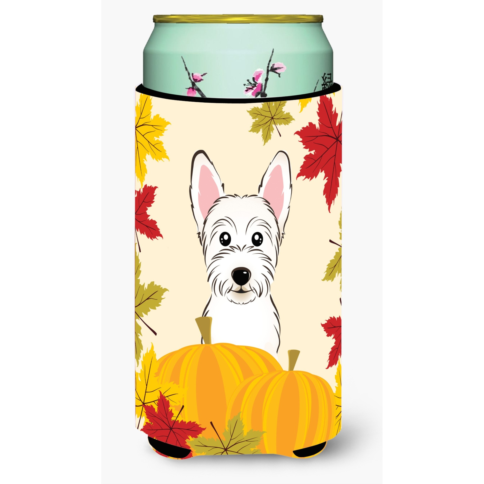 &quotCaroline's Treasures BB2032TBC "&quotWestie Thanksgiving"" Tall Boy Hugger Koozie, Multicolor"