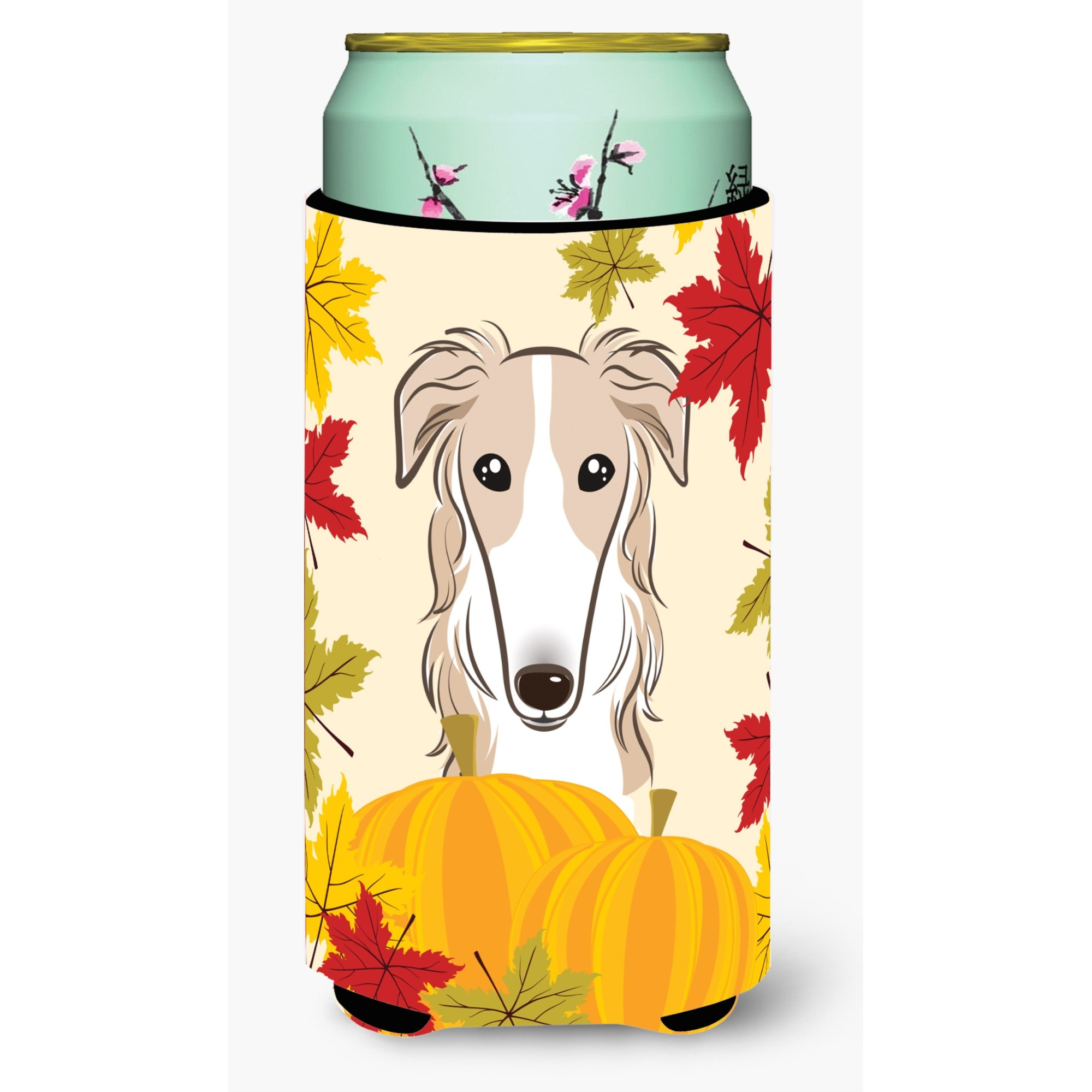 &quotCaroline's Treasures BB2034TBC "&quotBorzoi Thanksgiving"" Tall Boy Hugger Koozie, Multicolor"