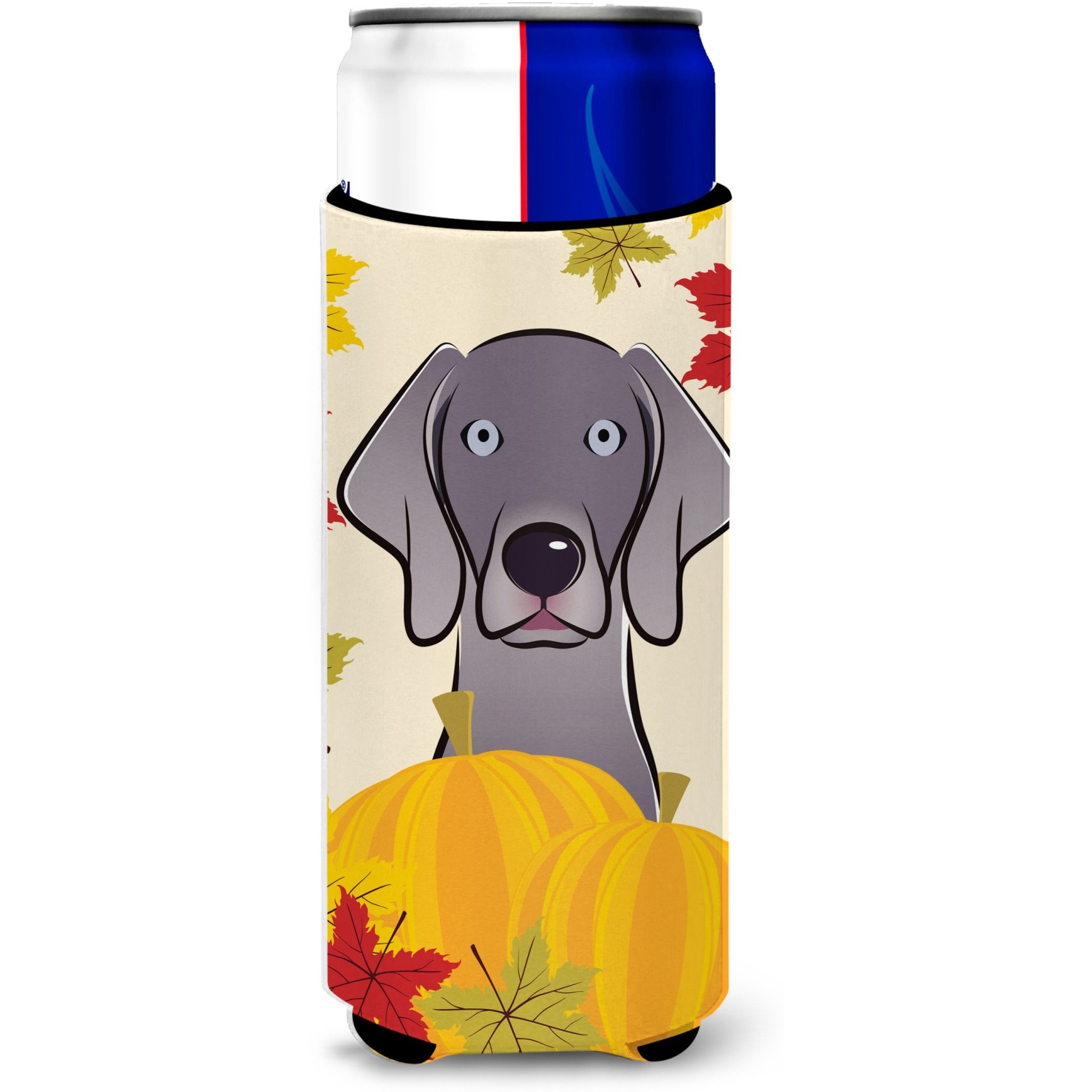 &quotCaroline's Treasures BB2037MUK "&quotWeimaraner Thanksgiving Michelob Ultra Koozies for Slim Cans, Multicolor"