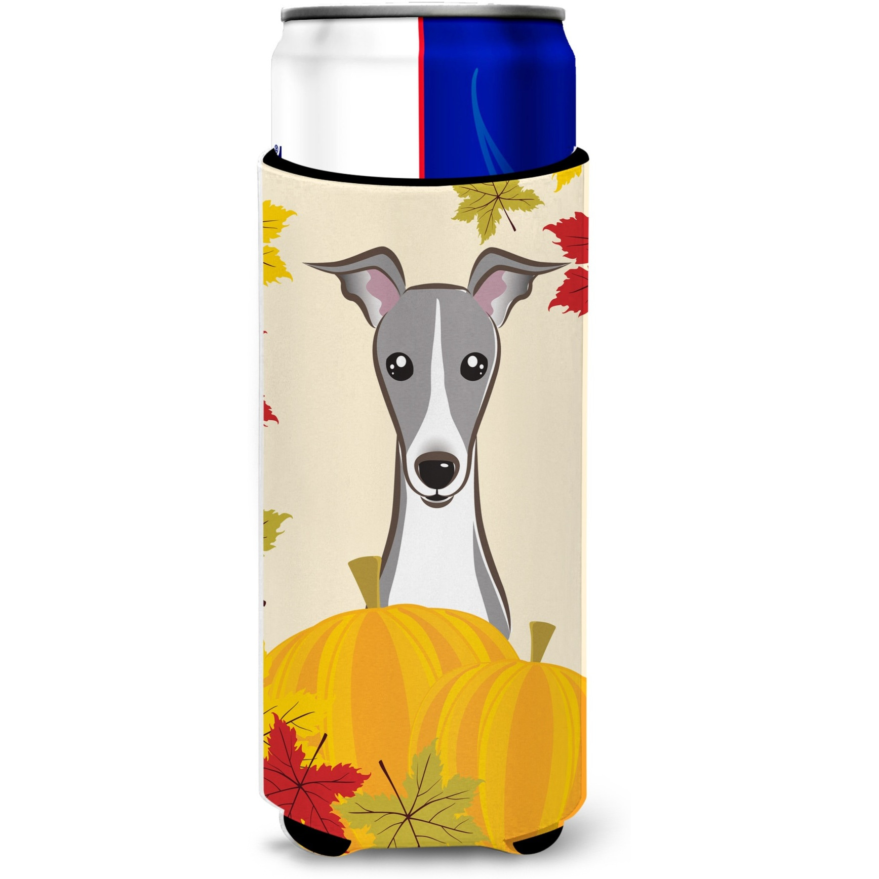 &quotCaroline's Treasures BB2042MUK "&quotItalian Greyhound Thanksgiving Michelob Ultra Koozies for Slim Cans, Multicolor"