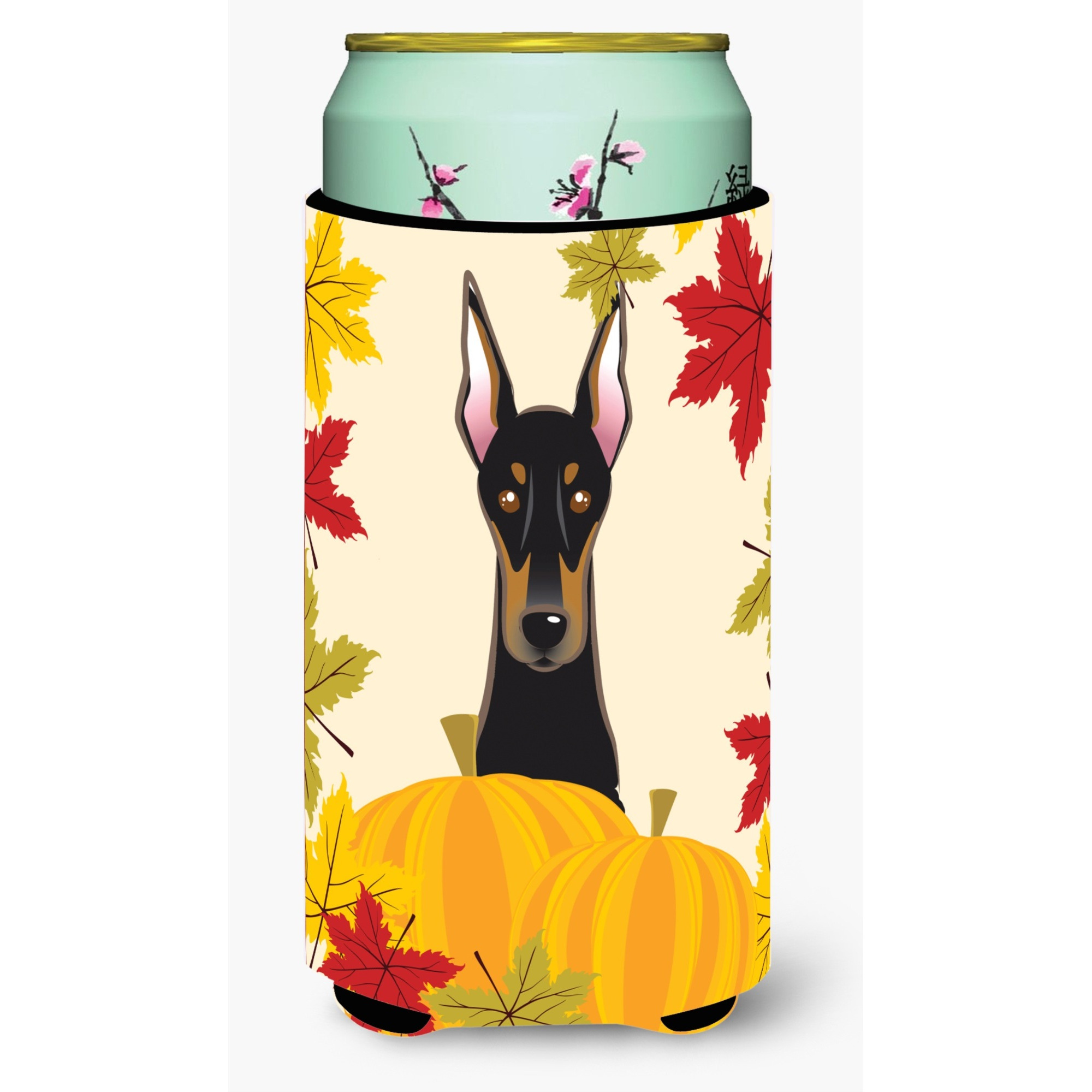 &quotCaroline's Treasures BB2051TBC "&quotDoberman Thanksgiving"" Tall Boy Hugger Koozie, Multicolor"