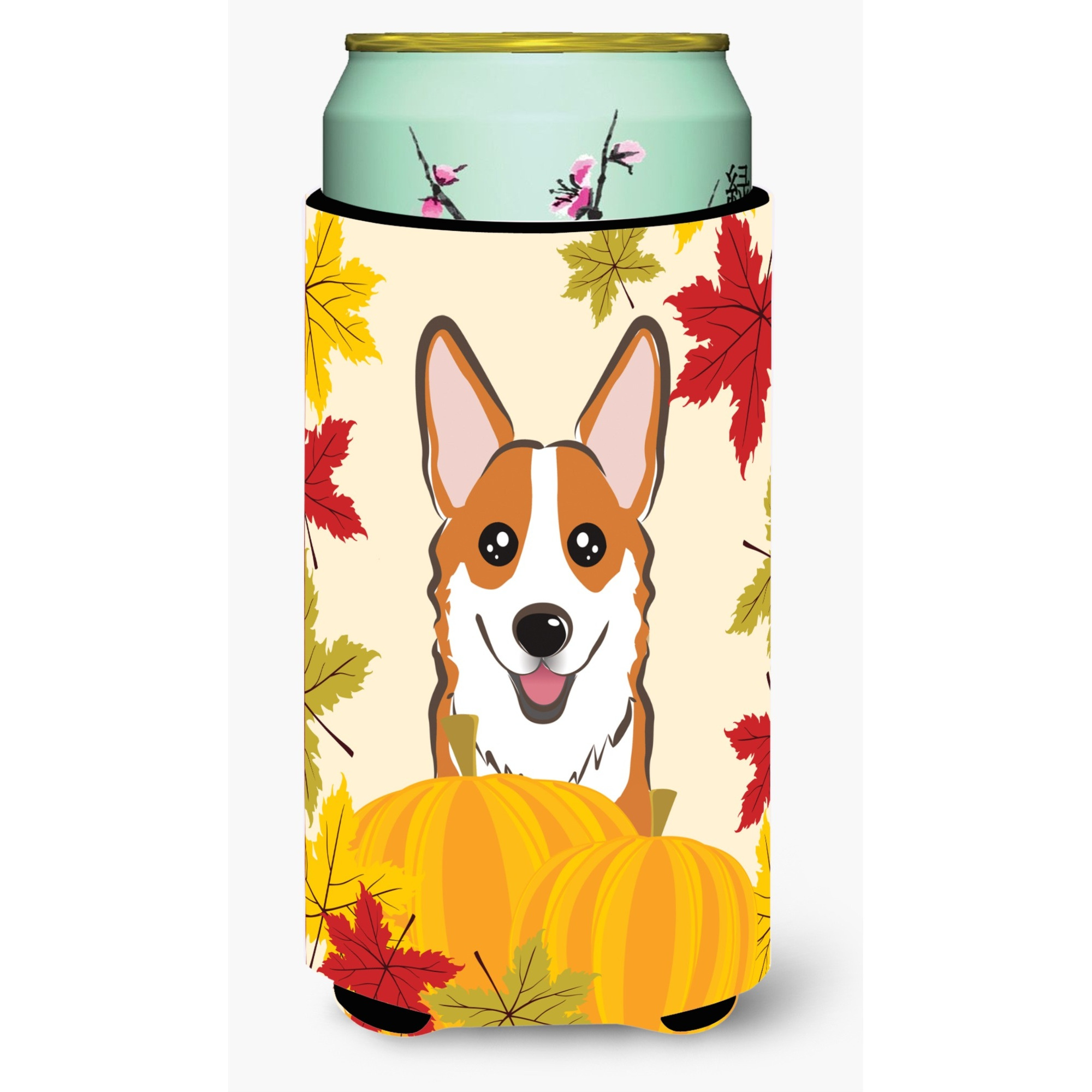 &quotCaroline's Treasures BB2060TBC "&quotRed Corgi Thanksgiving"" Tall Boy Hugger Koozie, Multicolor"