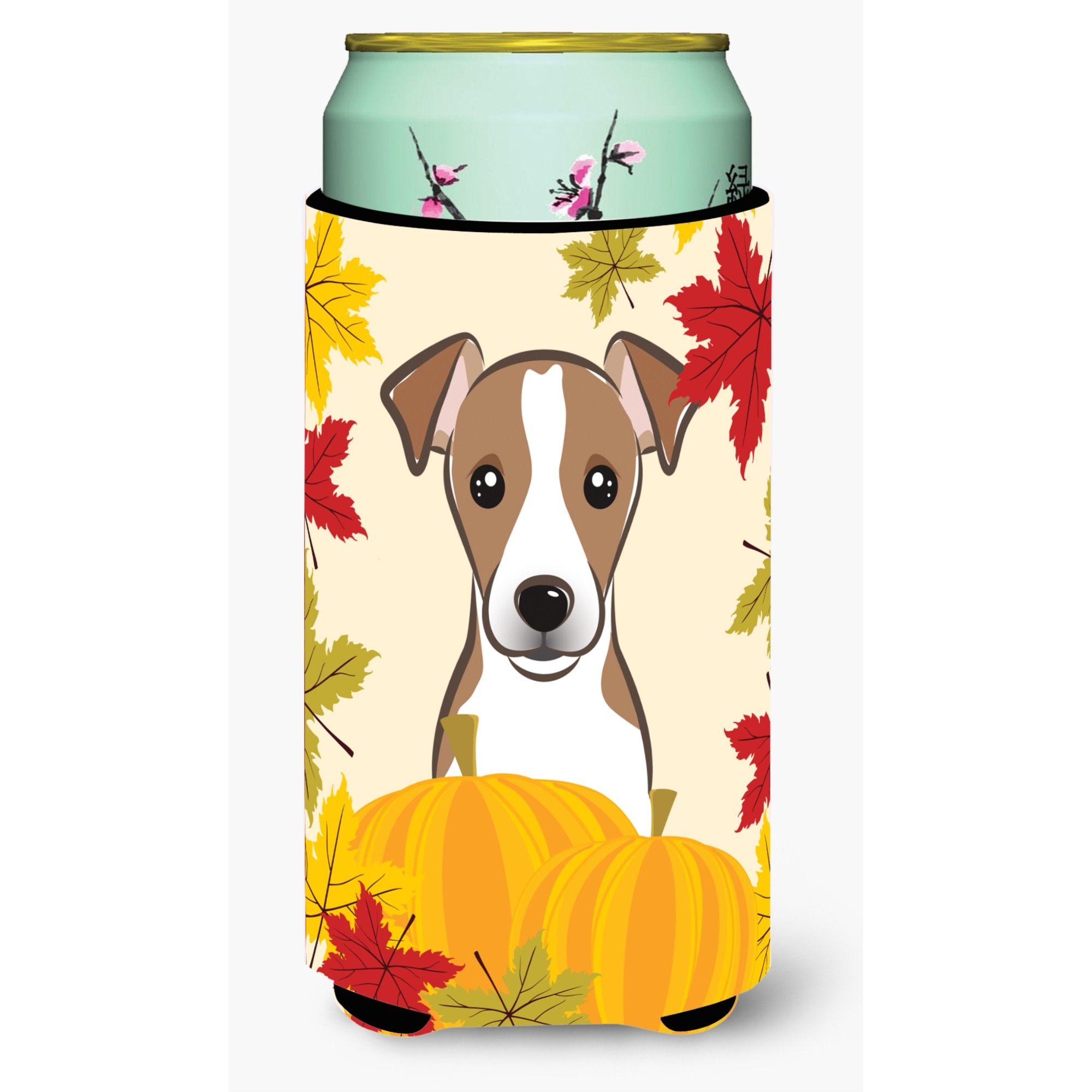 &quotCaroline's Treasures BB2066TBC "&quotJack Russell Terrier Thanksgiving"" Tall Boy Hugger Koozie, Multicolor"