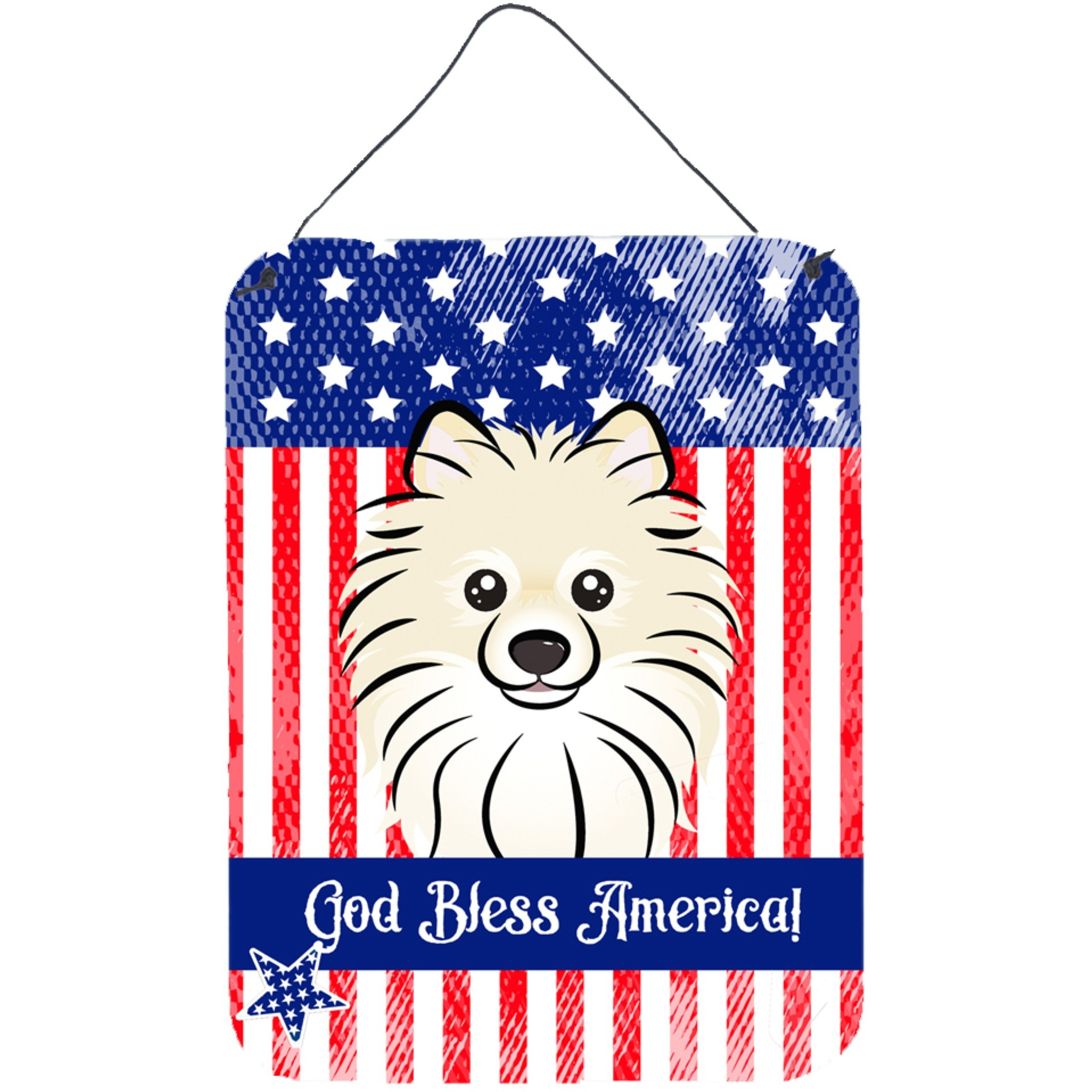 &quotCaroline's Treasures Pomeranian Wall or Door Hanging Prints BB2137DS1216, 16HX12W, Multicolor"