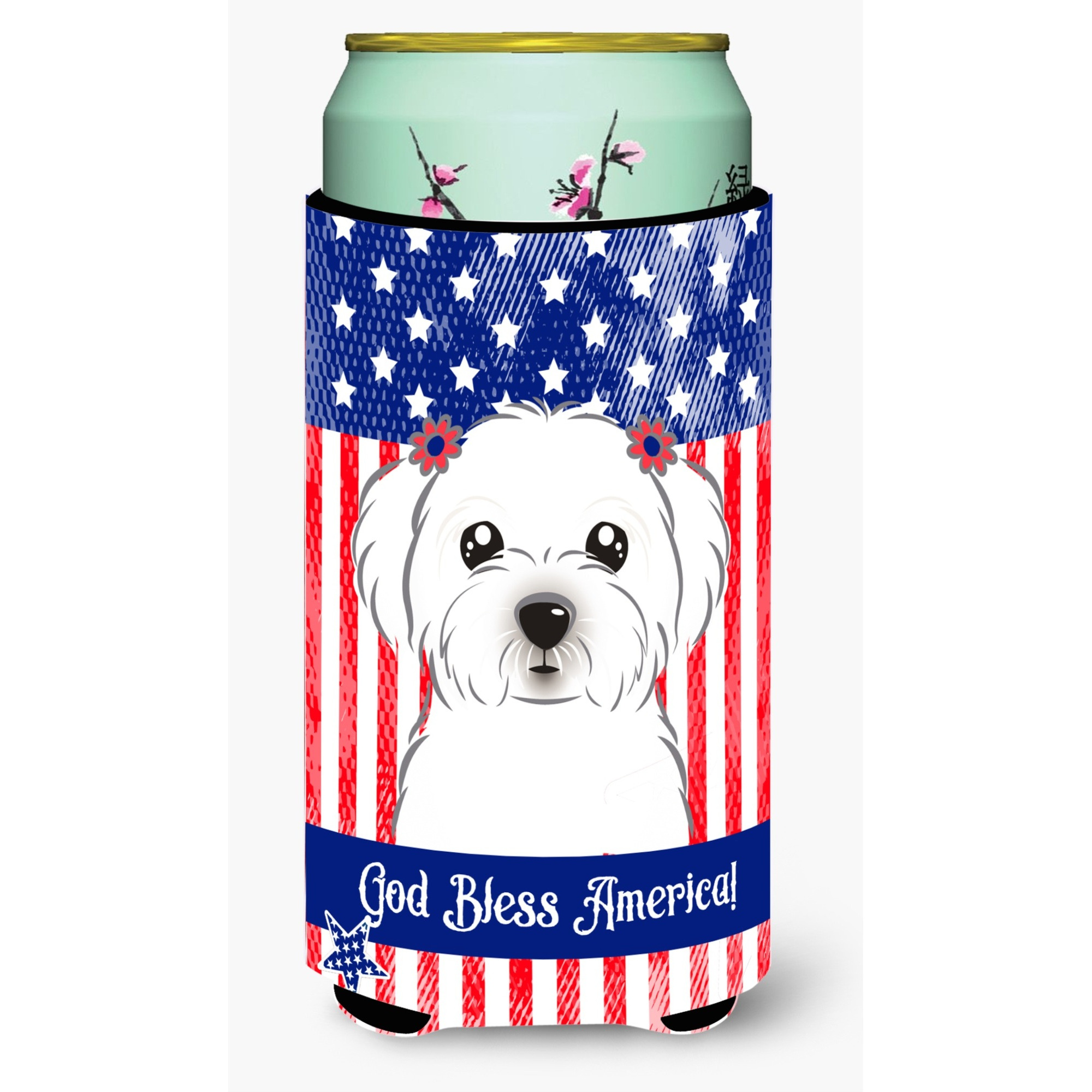 &quotCaroline's Treasures BB2138TBC "&quotMaltese"" Tall Boy Hugger Koozie, Multicolor"