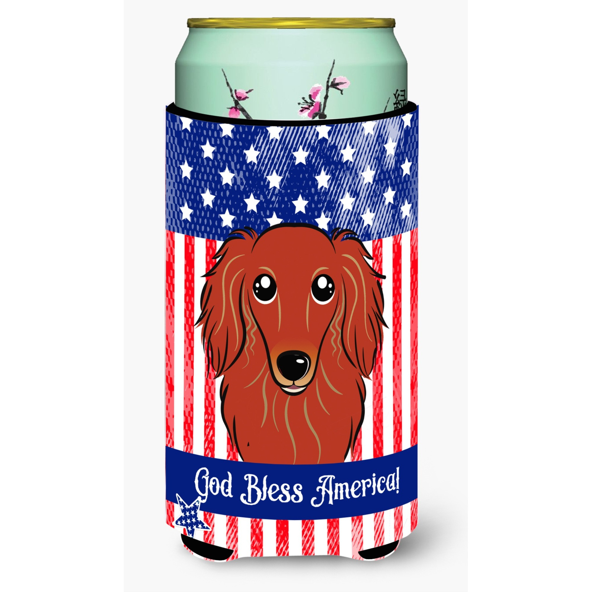 &quotCaroline's Treasures BB2144TBC "&quotLonghair Red Dachshund"" Tall Boy Hugger Koozie, Multicolor"