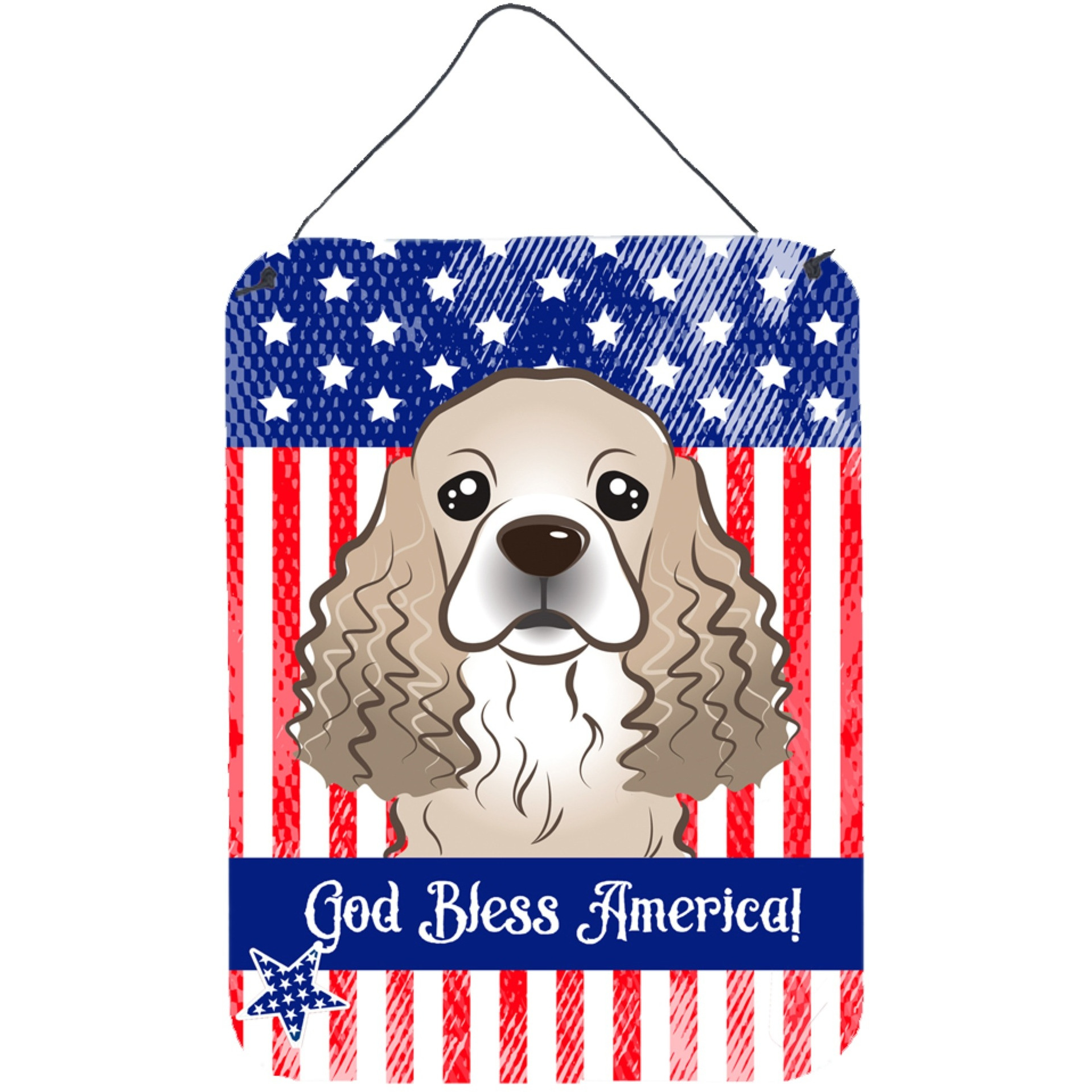 &quotCaroline's Treasures Cocker Spaniel Wall or Door Hanging Prints BB2146DS1216, 16HX12W, Multicolor"
