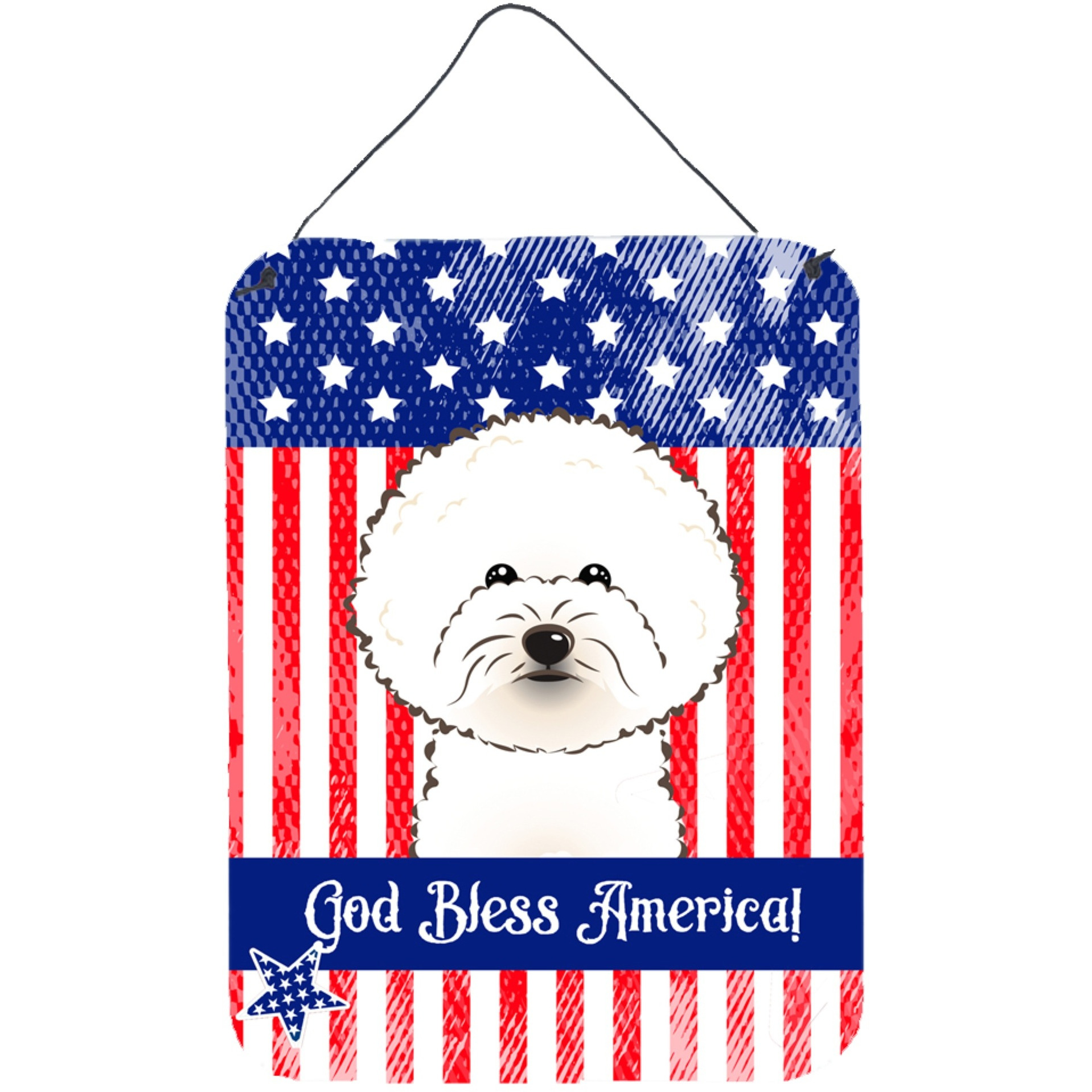 &quotCaroline's Treasures Bichon Frise Wall or Door Hanging Prints BB2147DS1216, 16HX12W, Multicolor"