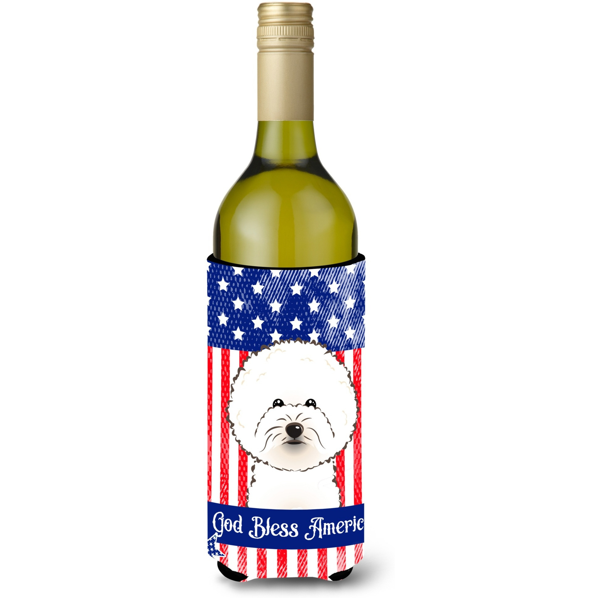 &quotCaroline's Treasures BB2147LITERK "&quotBichon Frise"" Wine Bottle Hugger Koozie, 750ml, Multicolor"