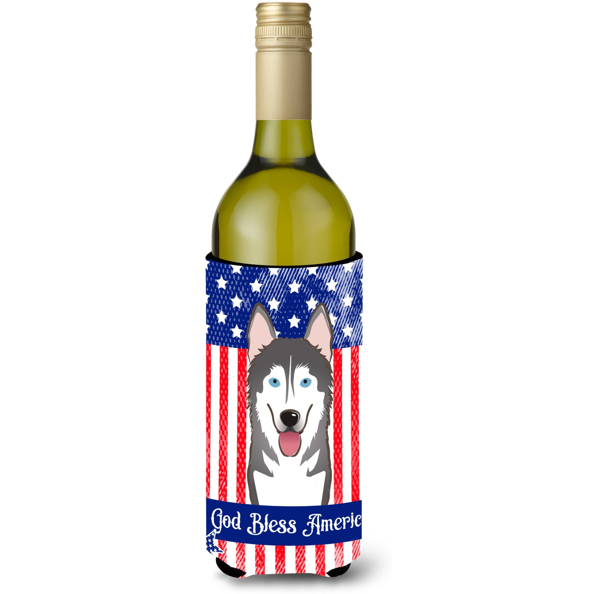 &quotCaroline's Treasures BB2148LITERK "&quotAlaskan Malamute"" Wine Bottle Hugger Koozie, 750ml, Multicolor"