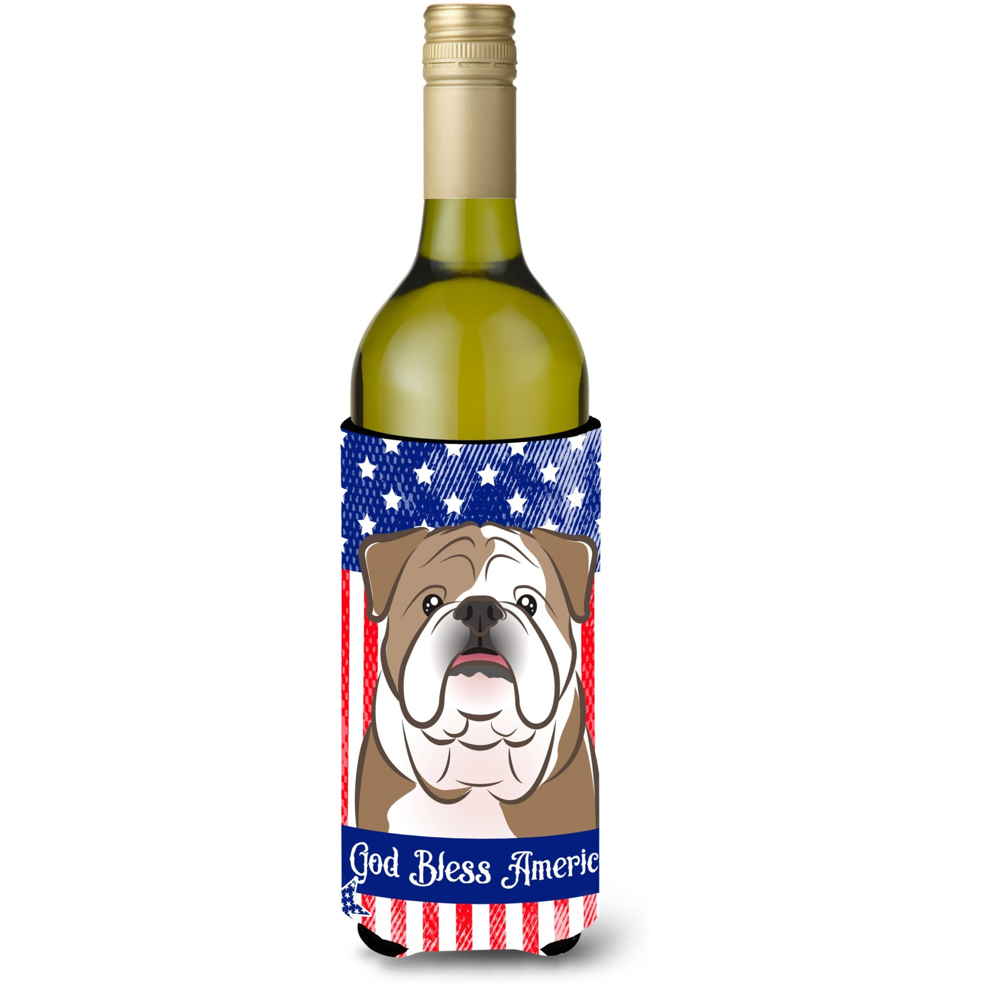 &quotCaroline's Treasures BB2149LITERK "&quotEnglish Bulldog"" Wine Bottle Hugger Koozie, 750ml, Multicolor"
