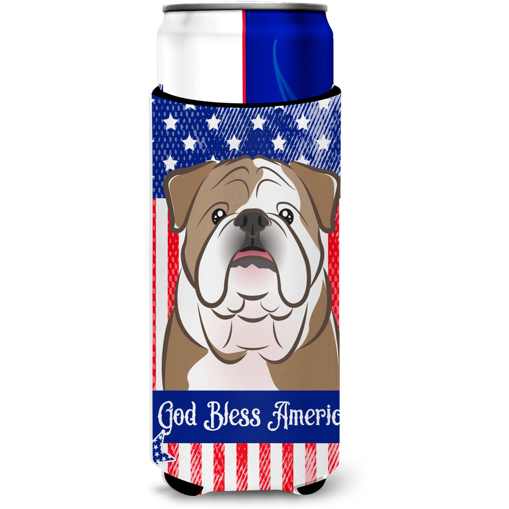 &quotCaroline's Treasures BB2149MUK "&quotEnglish Bulldog Michelob Ultra Koozies for Slim Cans, Multicolor"