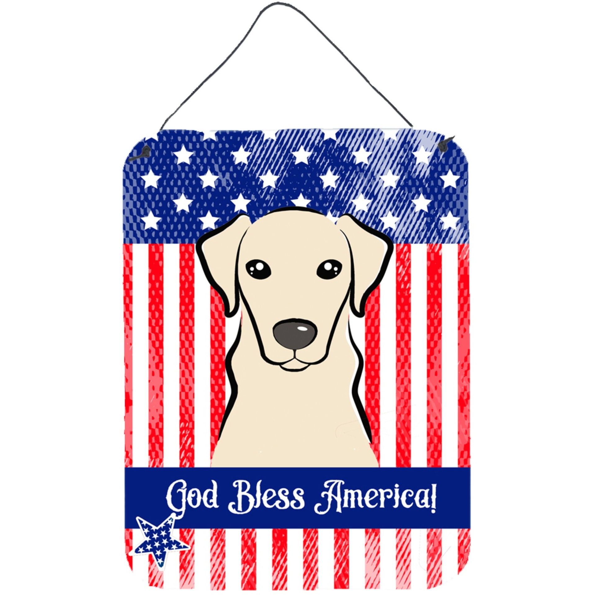 &quotCaroline's Treasures Yellow Labrador Wall or Door Hanging Prints BB2152DS1216, 16"&quotH x 12"&quotW, Multicolor"