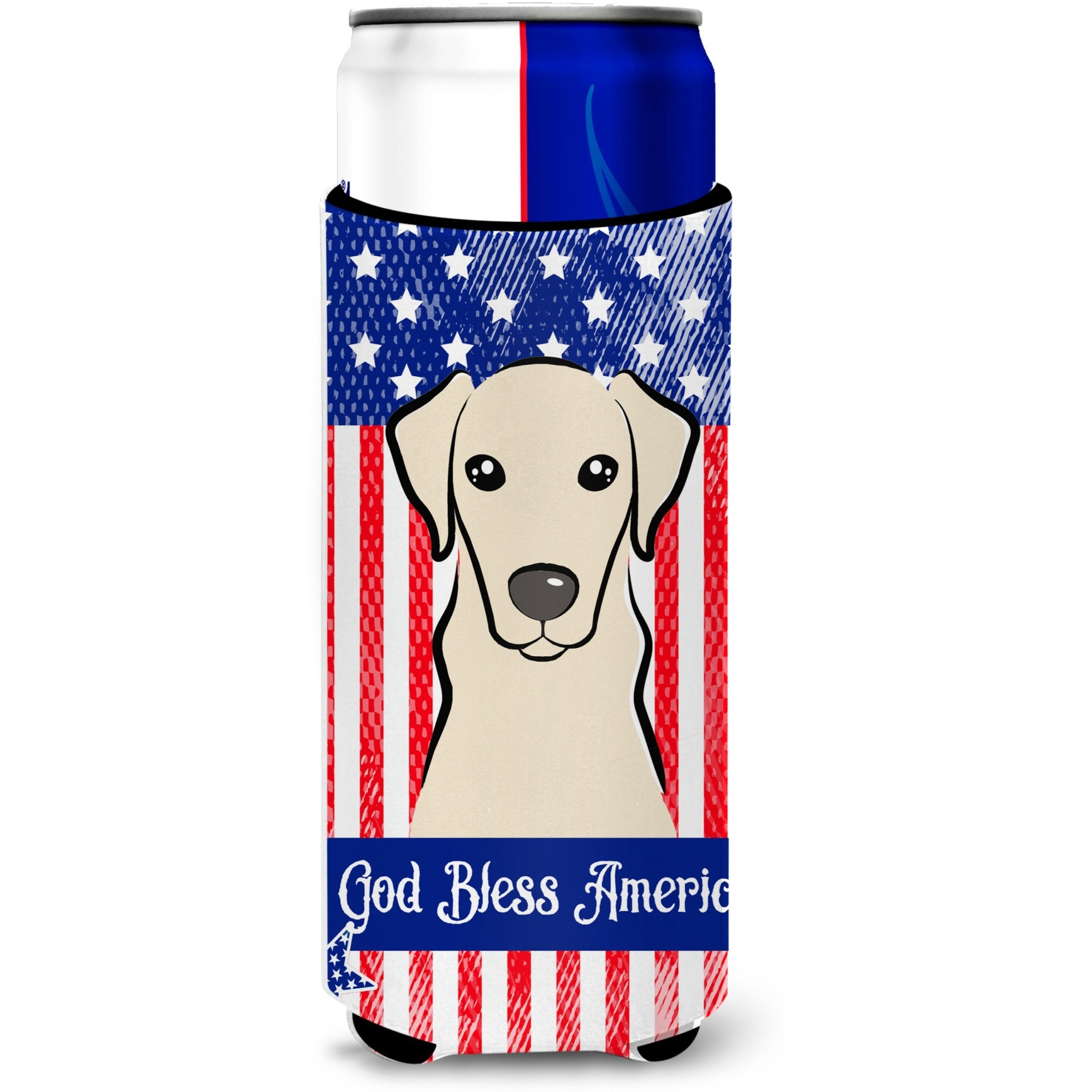 &quotCaroline's Treasures BB2152MUK "&quotYellow Labrador Michelob Ultra Koozies for Slim Cans, Multicolor"