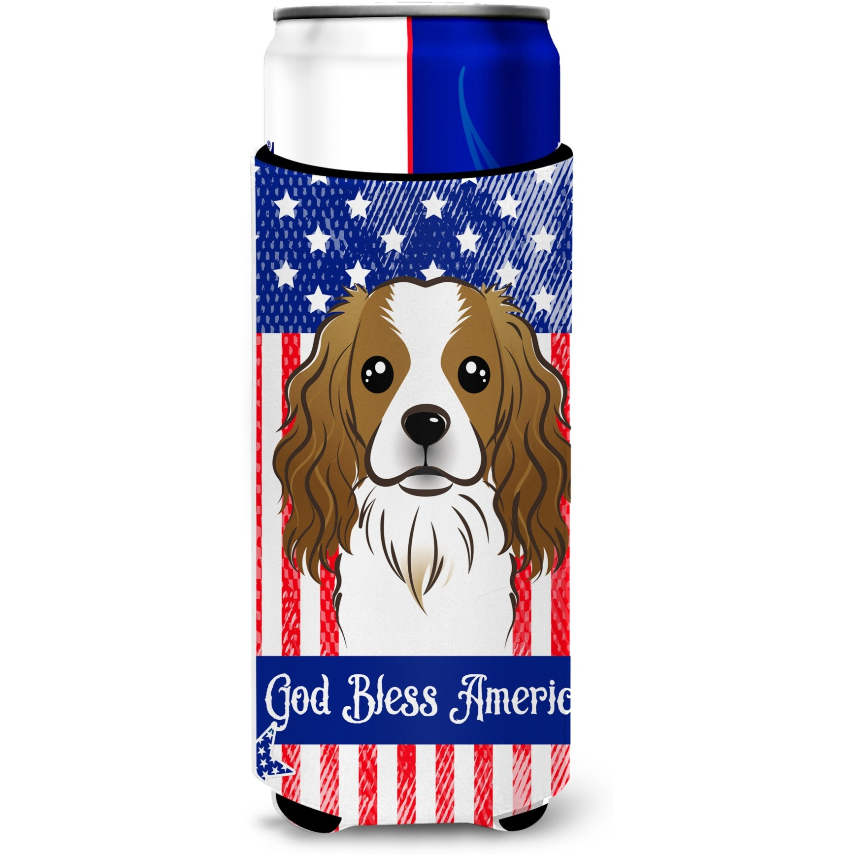 &quotCaroline's Treasures BB2154MUK "&quotCavalier Spaniel Michelob Ultra Koozies for Slim Cans, Multicolor"