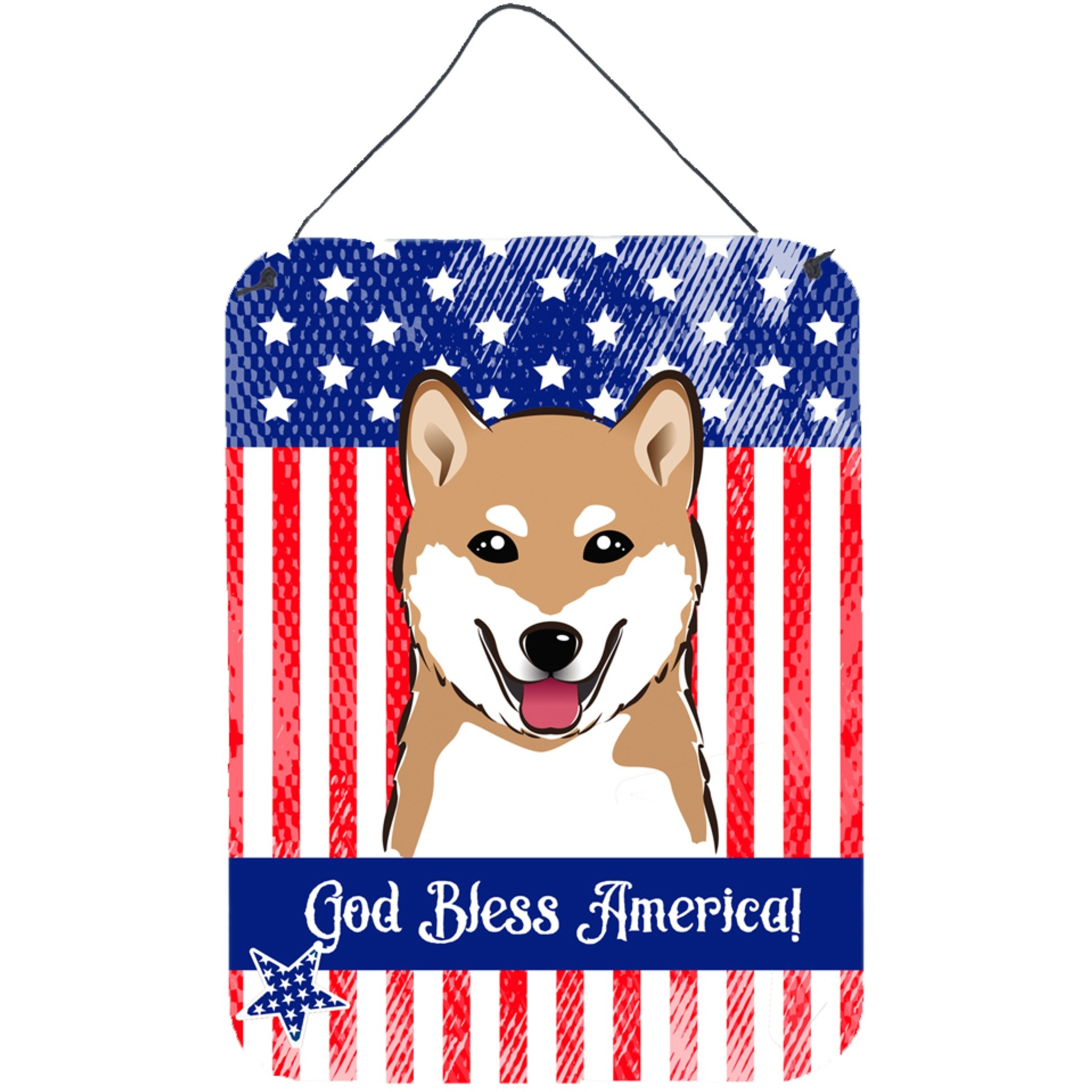 &quotCaroline's Treasures Shiba Inu Wall or Door Hanging Prints BB2155DS1216, 16HX12W, Multicolor"