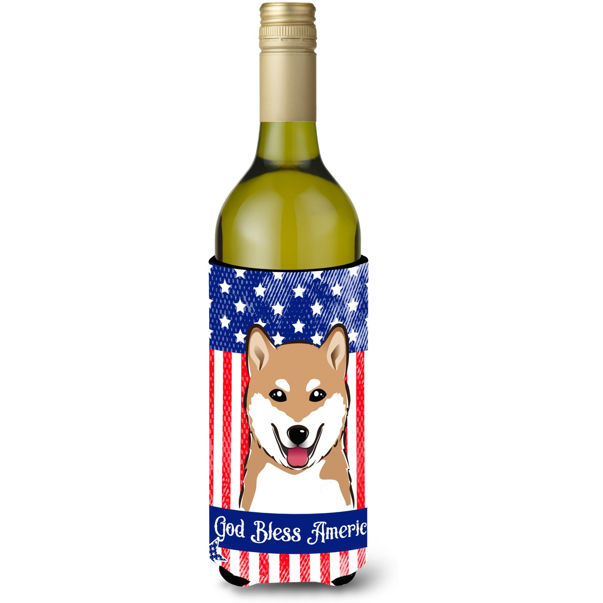 &quotCaroline's Treasures BB2155LITERK "&quotShiba Inu"" Wine Bottle Hugger Koozie, 750ml, Multicolor"