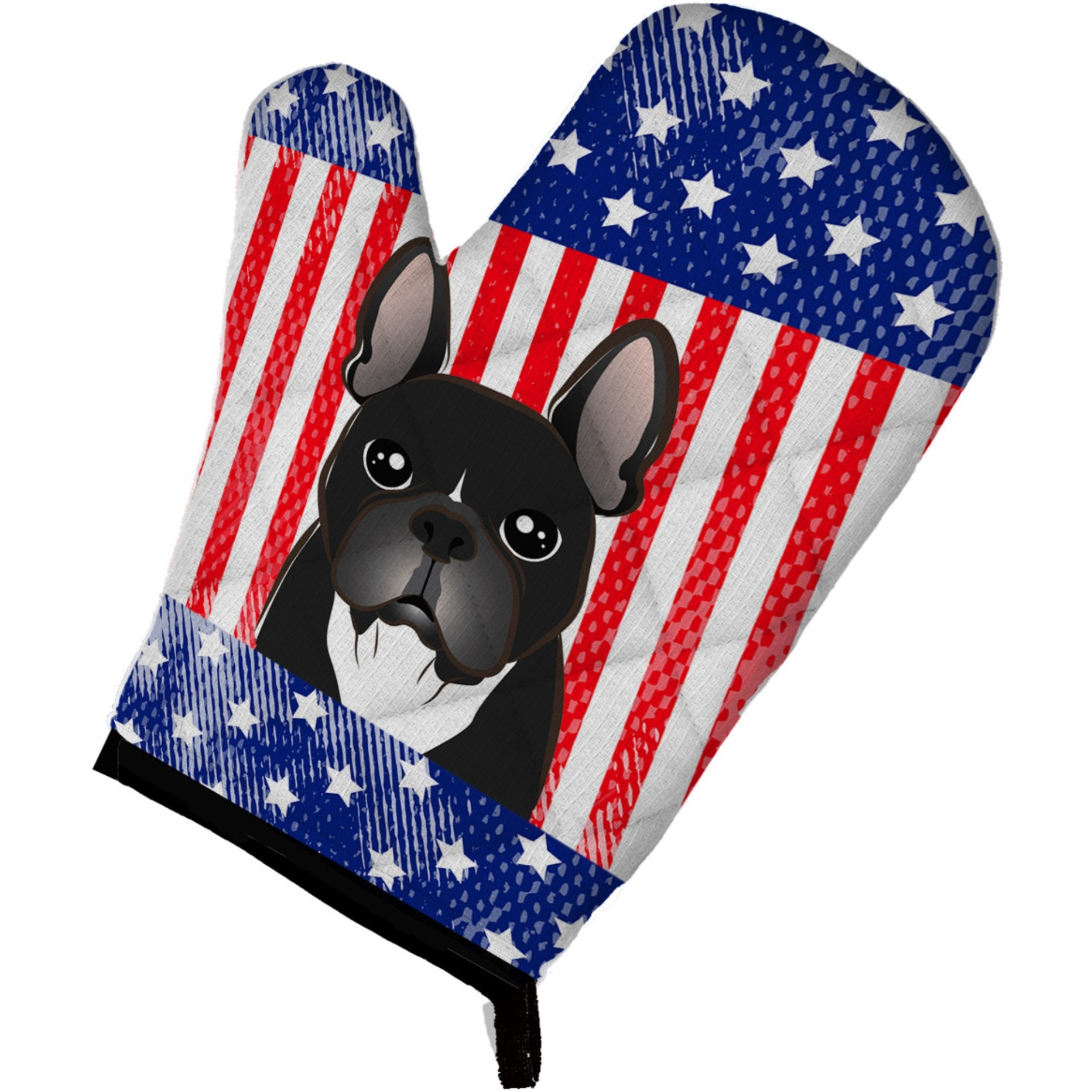 &quotCaroline's Treasures BB2157OVMT American Flag and French Bulldog Oven Mitt, 12"" by 8.5"", Multicolor"