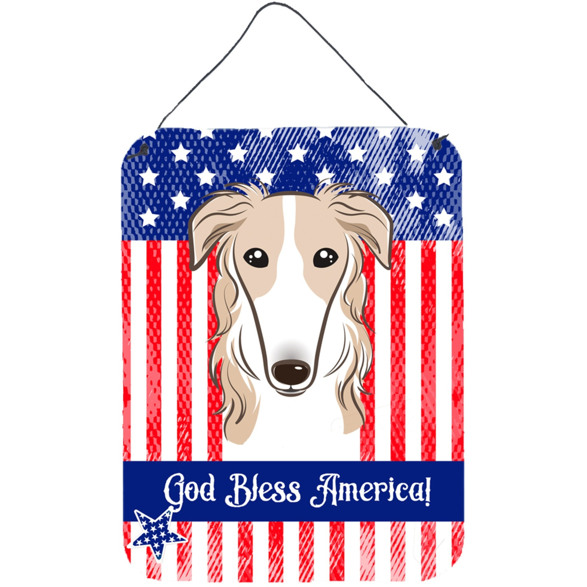 &quotCaroline's Treasures Borzoi Wall or Door Hanging Prints BB2158DS1216, 16HX12W, Multicolor"
