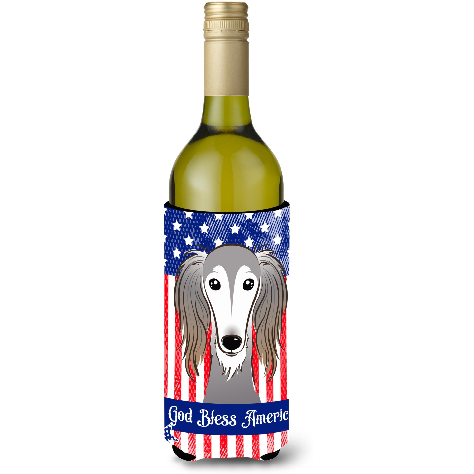 &quotCaroline's Treasures BB2159LITERK "&quotSaluki"" Wine Bottle Hugger Koozie, 750ml, Multicolor"