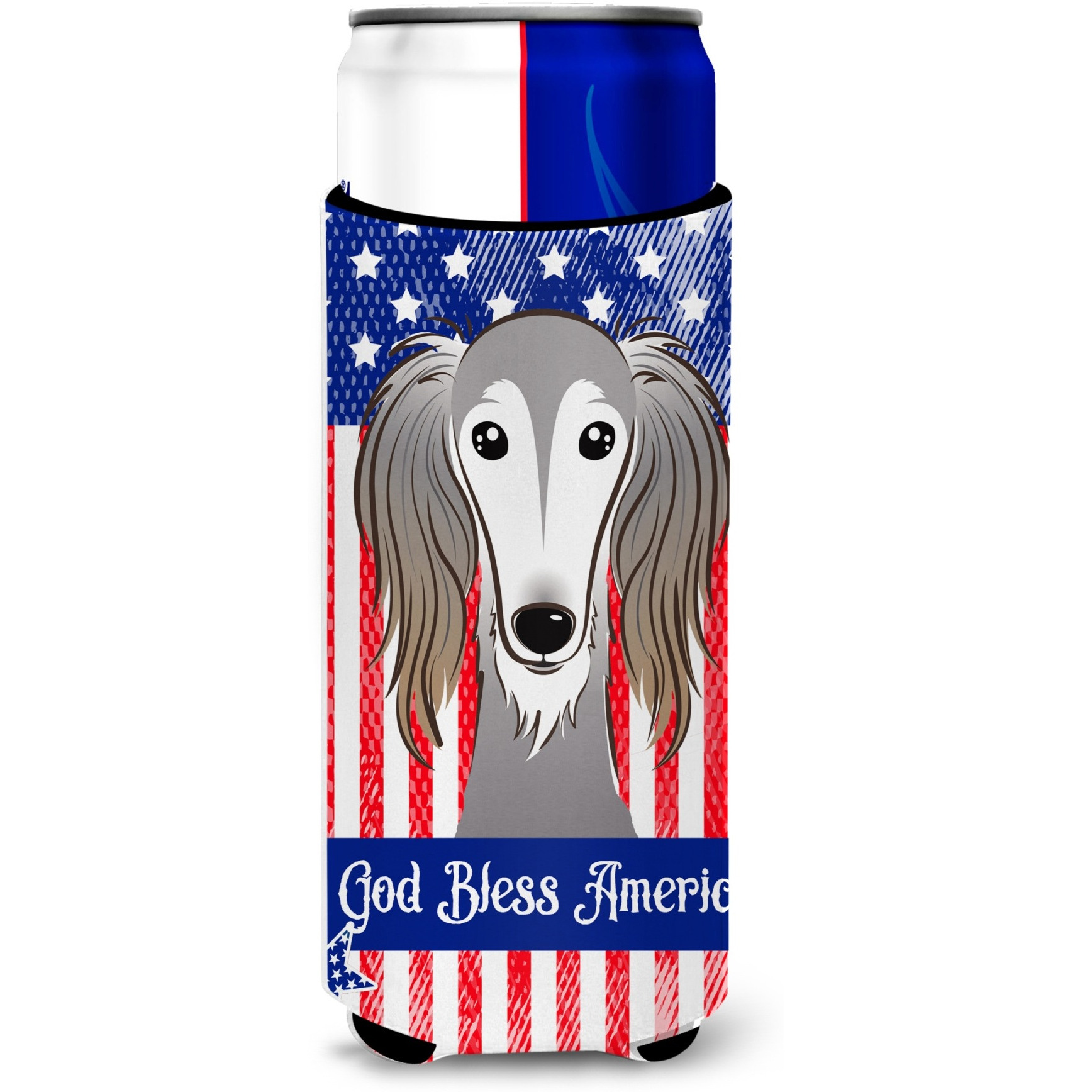 &quotCaroline's Treasures BB2159MUK "&quotSaluki Michelob Ultra Koozies for Slim Cans, Multicolor"