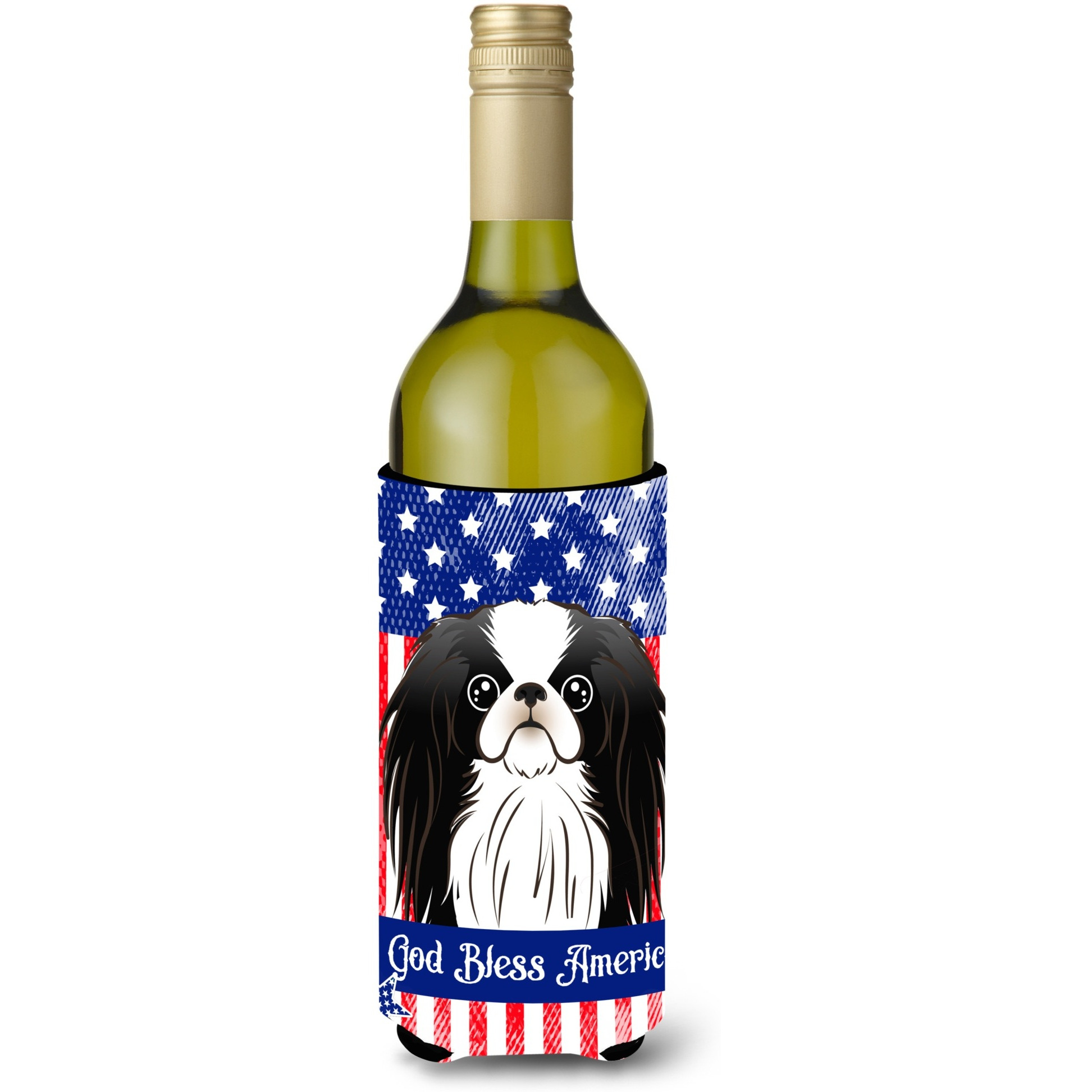 &quotCaroline's Treasures BB2160LITERK "&quotJapanese Chin"" Wine Bottle Hugger Koozie, 750ml, Multicolor"